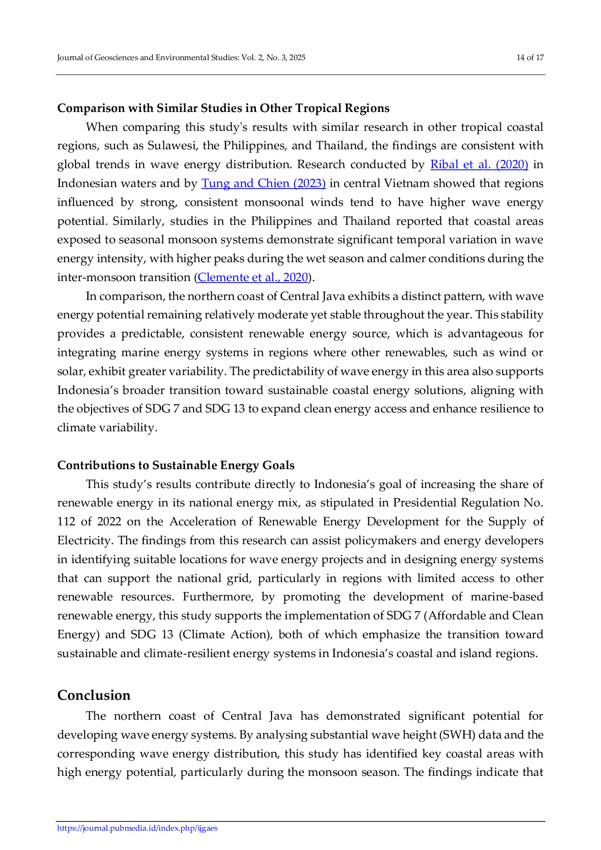 JURIS Potential of Ocean Wave Energy in the Northern Waters of Central Java as a Renewable Energy Source