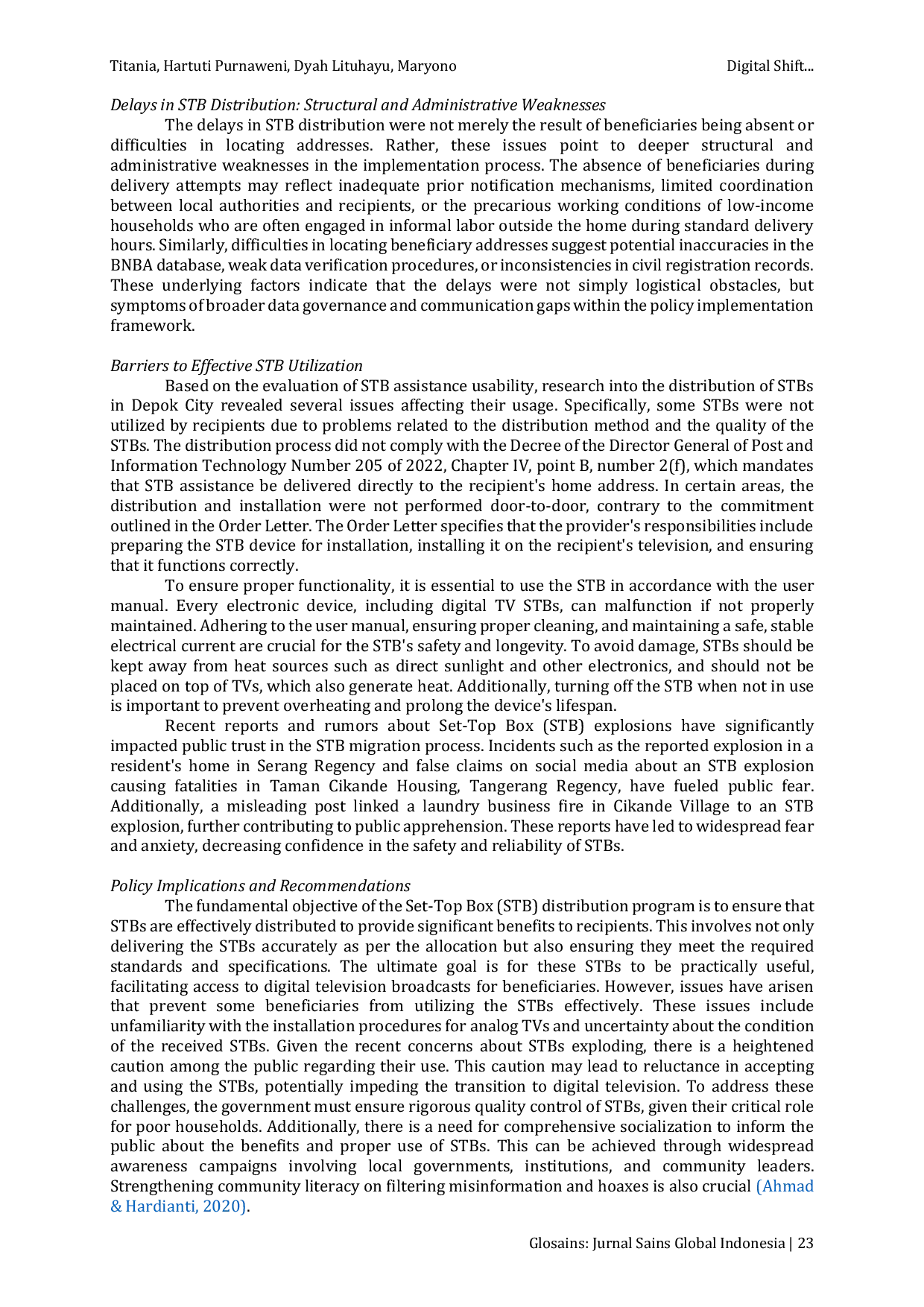 JURIS Digital Shift An Evaluation of Indonesia s TV Digitalization Policy Implementation for Low Income Families