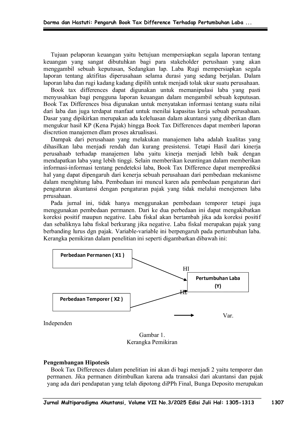 JURIS Pengaruh Book Tax Differences Terhadap Pertumbuhan Laba Pada Perusahaan Sektor Keuangan