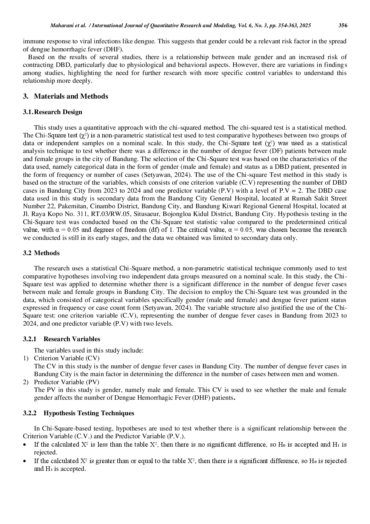 juris Comparison of Dengue Hemorrhagic Fever DHF Cases Between Male and Female in Bandung City