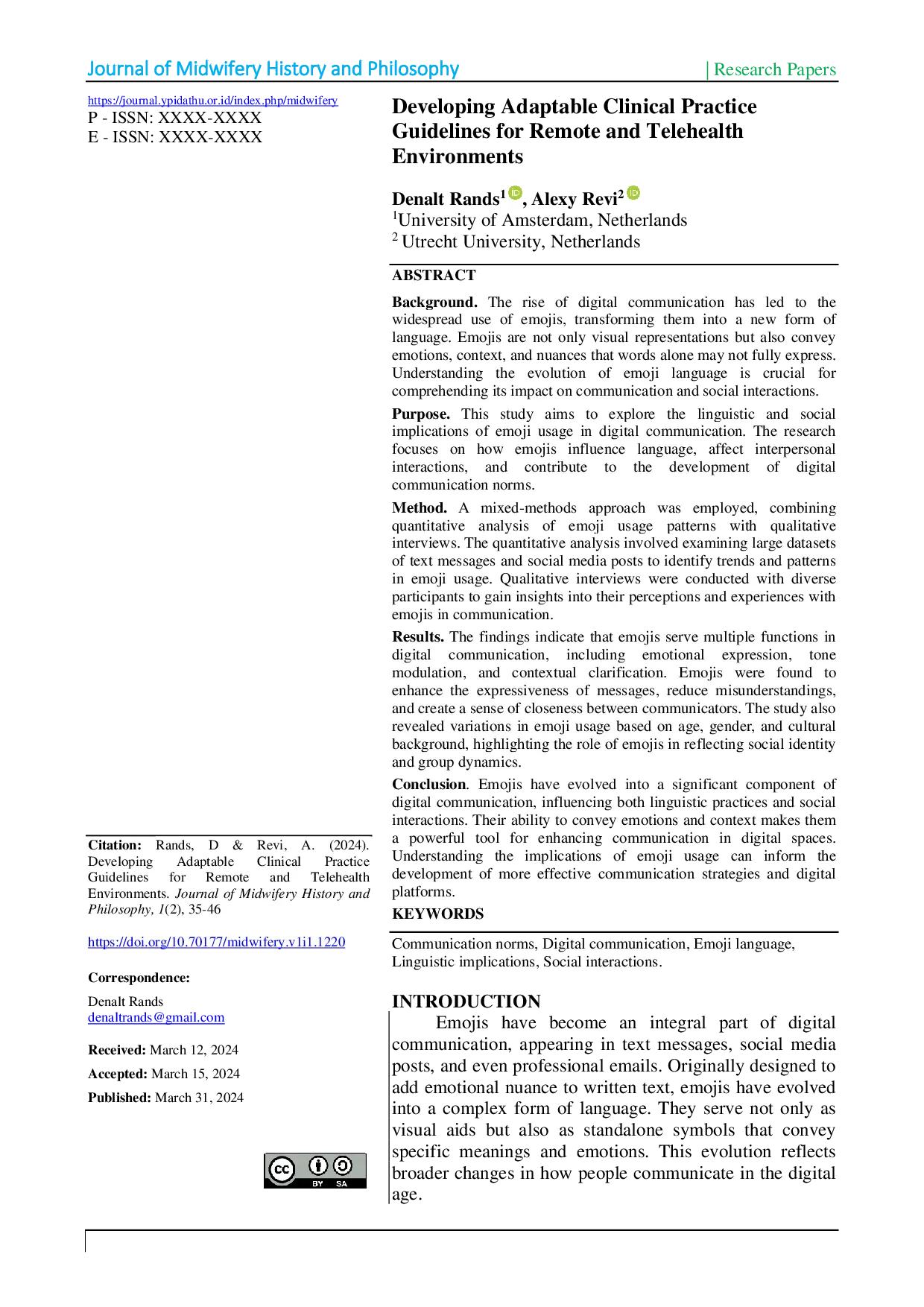 JURIS Developing Adaptable Clinical Practice Guidelines For Remote And Telehealth Environments