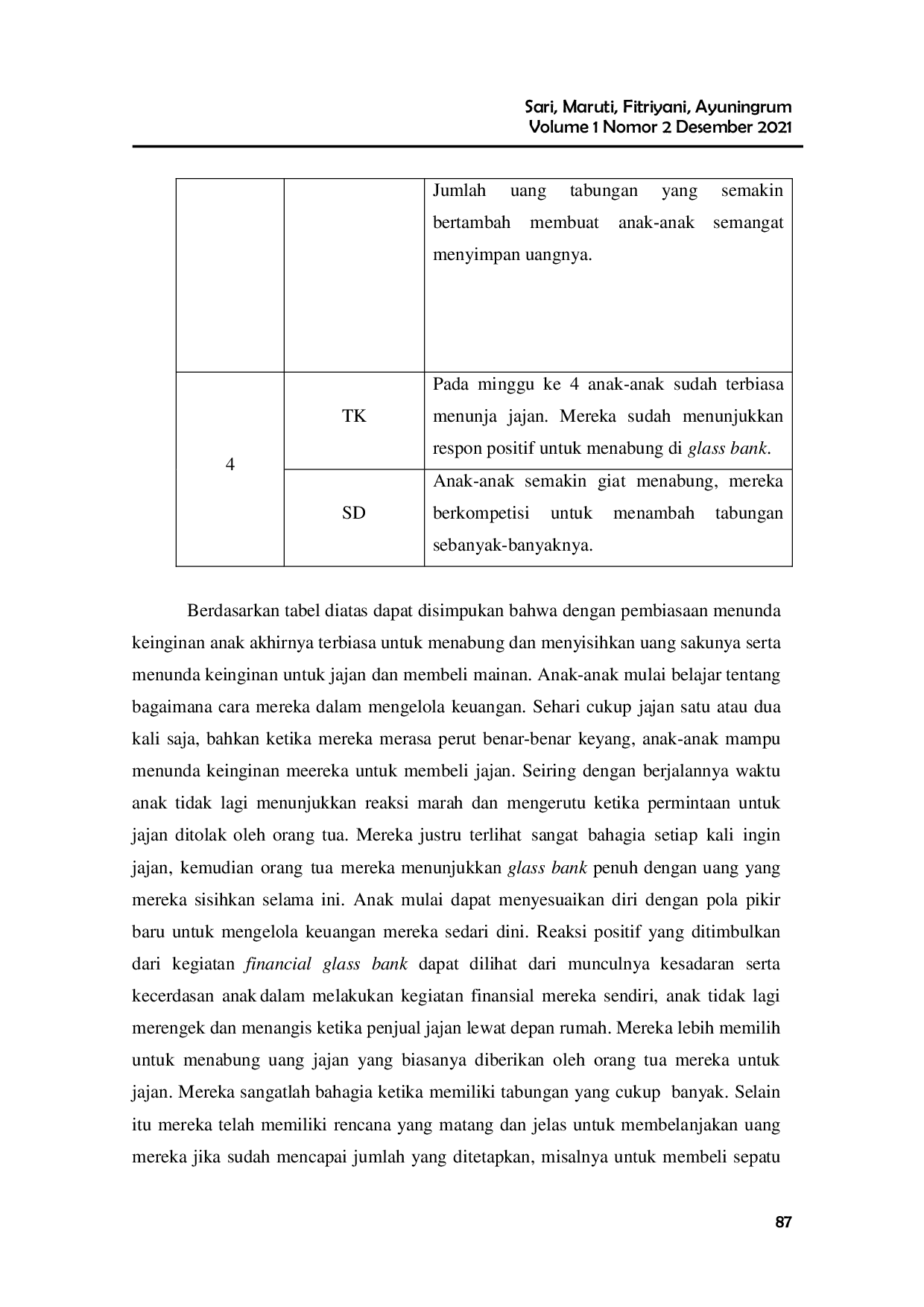 JURIS Penguatan Kecerdasan Finansial Anak di Masa Pandemi dengan Glass Bank