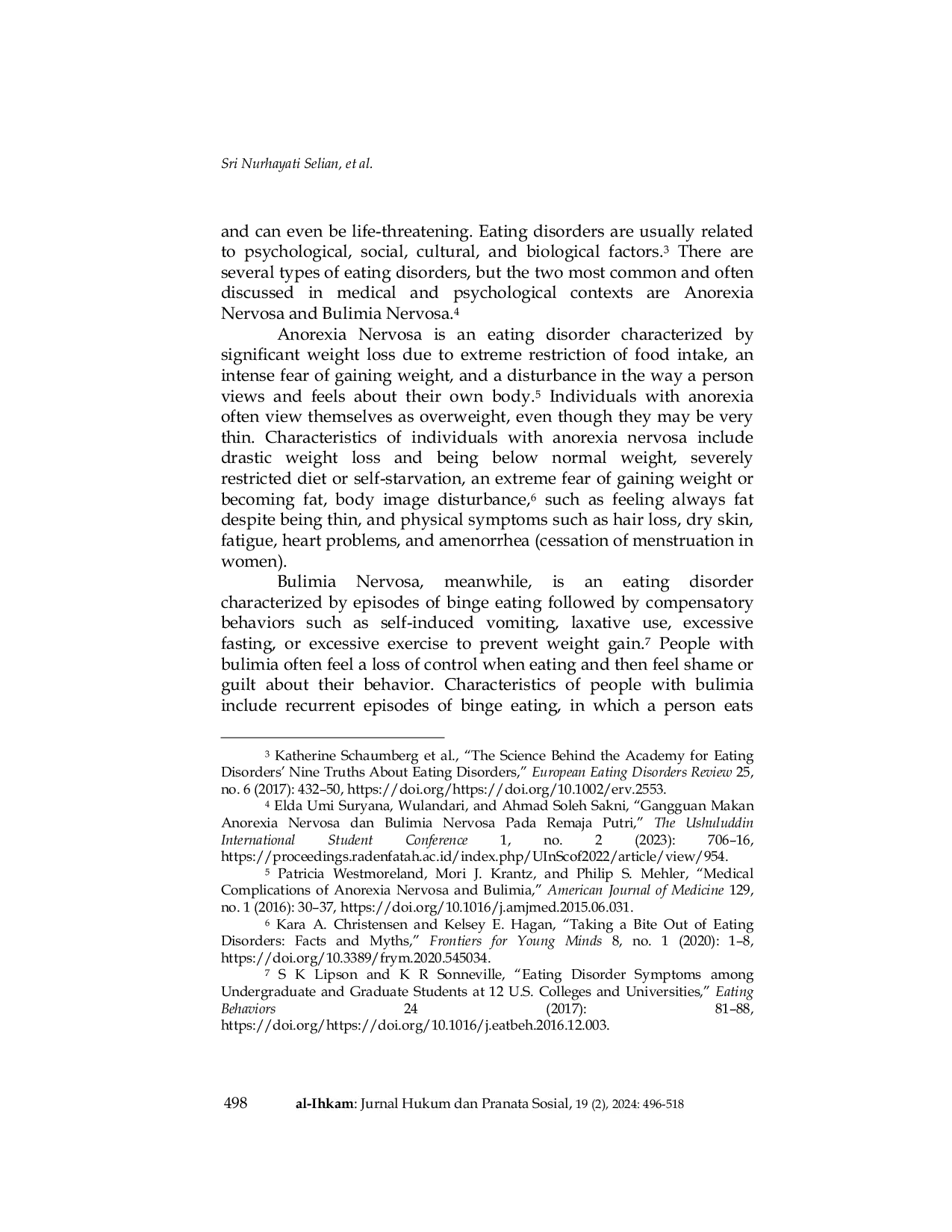 JURIS Eating Disorders in Islamic Law Perspective Study of Anorexia Bulimia and Binge Eating among Muslims