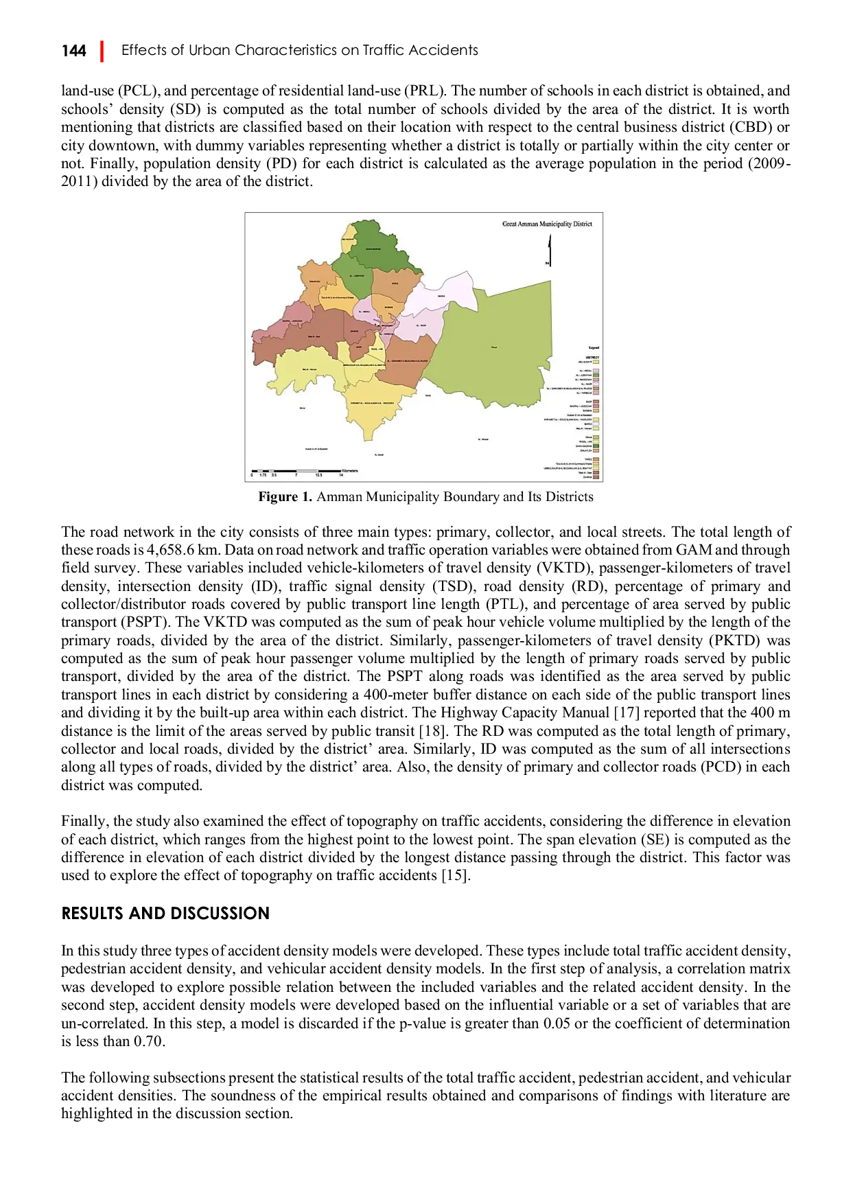 JURIS Effects of Urban Characteristics on Traffic Accidents