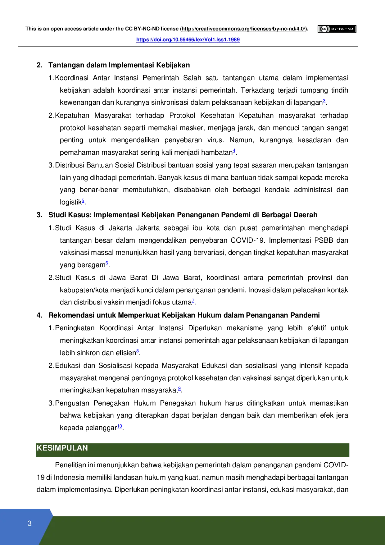 JURIS Legal Review of Government Policy in Handling the Covid 19 Pandemic in Indonesia Tinjauan Hukum Terhadap Kebijakan Pemerintah Dalam Penanganan Pandemi Covid 19 Di Indonesia