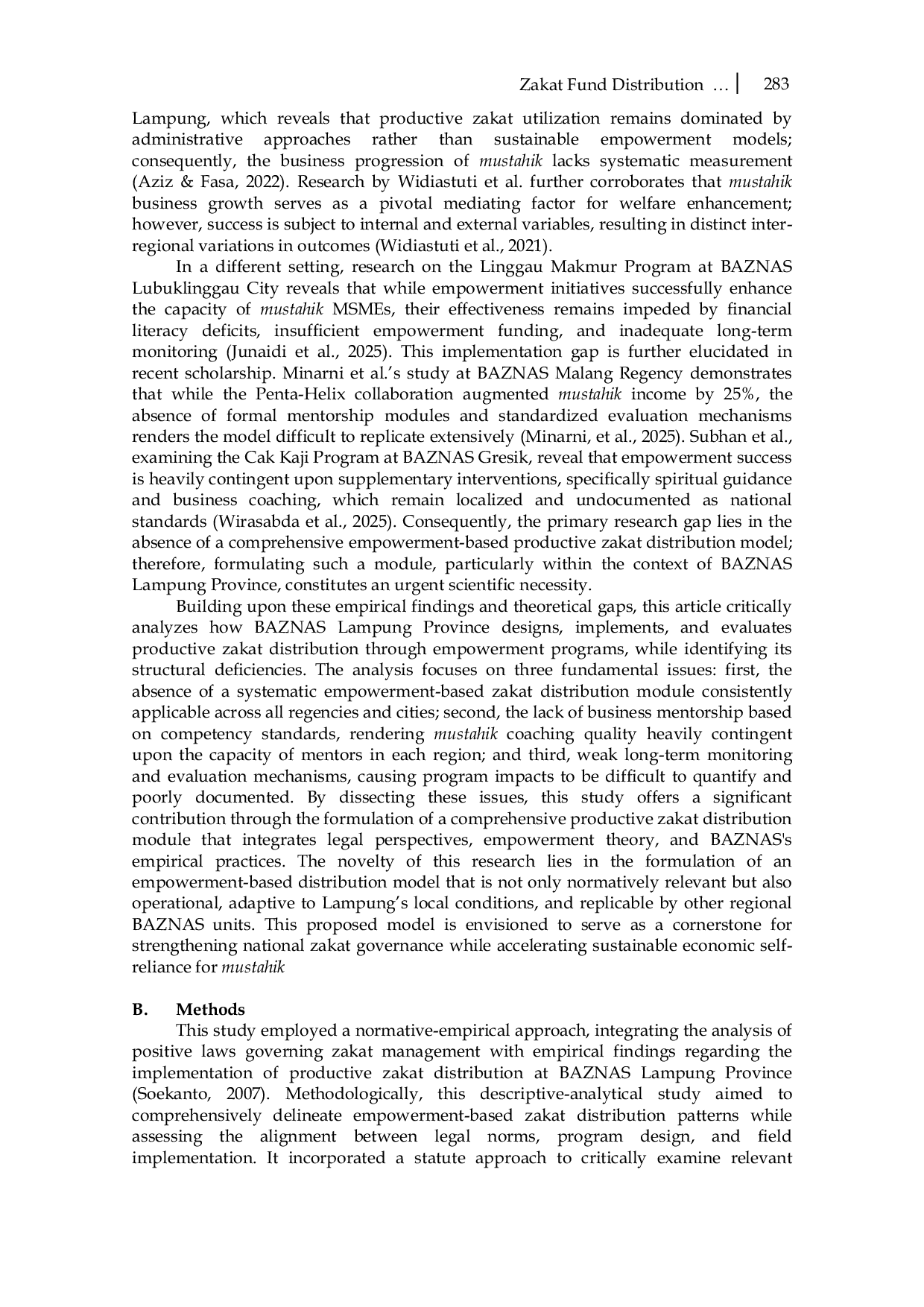 JURIS Zakat Fund Distribution Module Through Community Empowerment Programs At The National Board Of Zakat In Indonesia A Study At Baznas Lampung Province