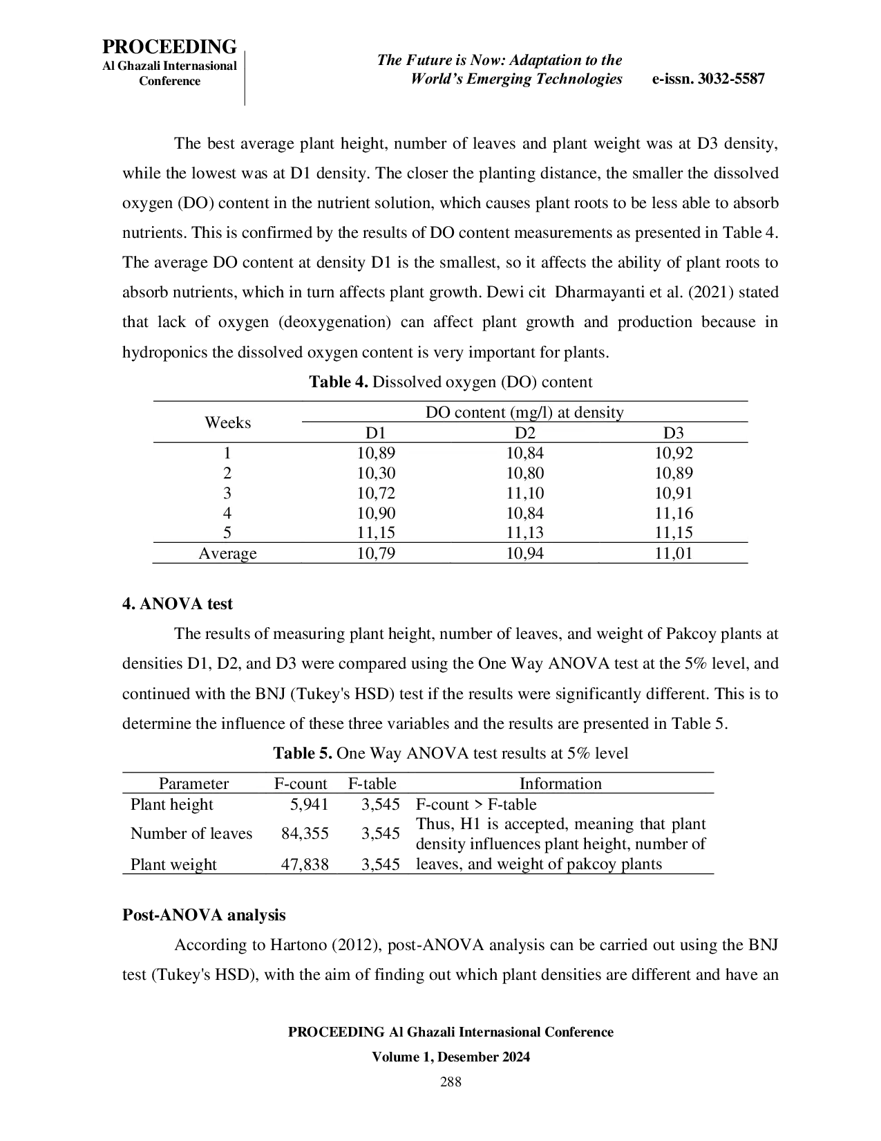 JURIS THE EFFECT OF PLANT DENSITY ON THE GROWTH AND PRODUCTION OF PAKCOY Brassica rapa L USING TABLE MODEL DFT HYDROPONICS