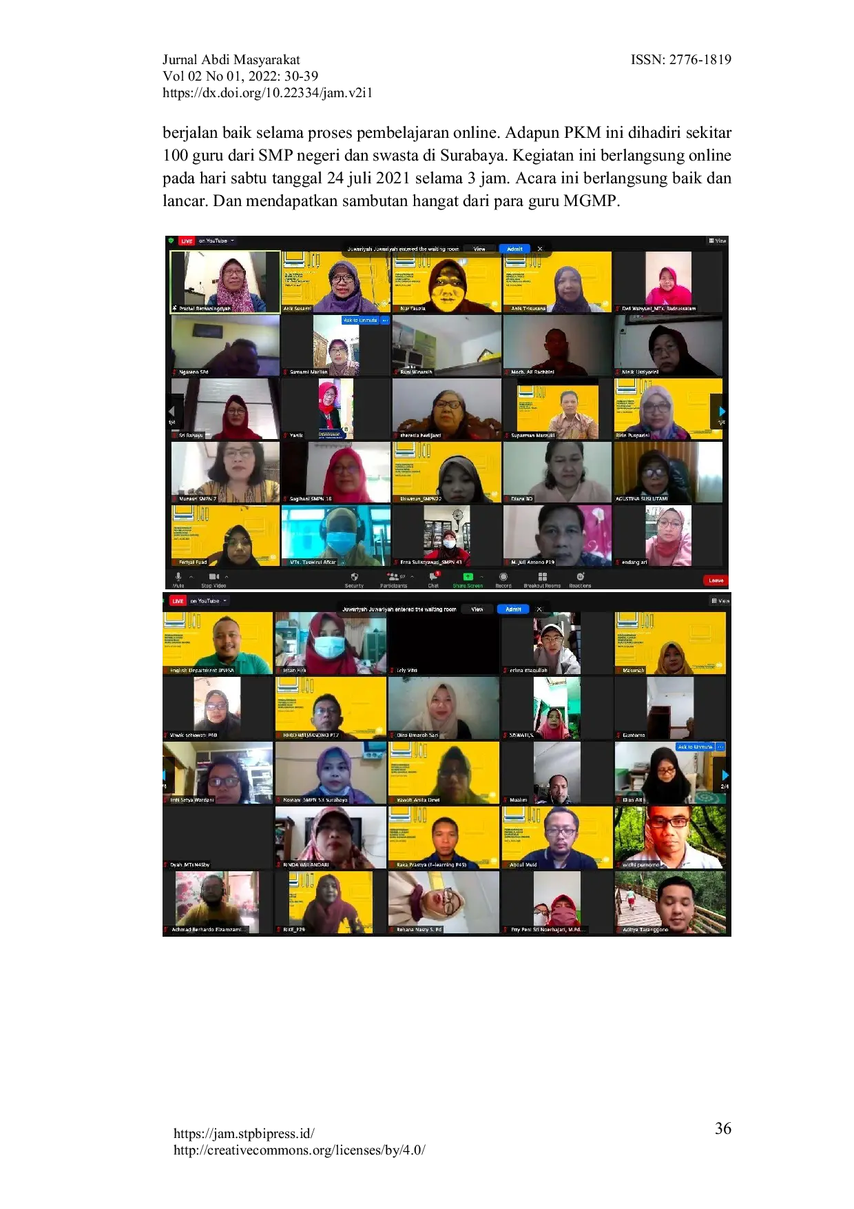 JURIS Pelatihan penggunaan media pembelajaran online bagi guru smp surabaya