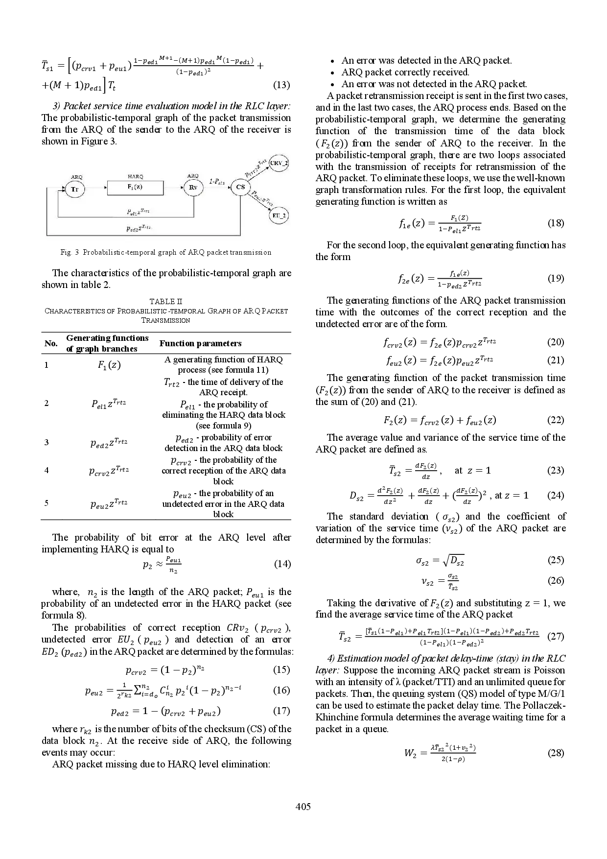 juris A Packet Delay Assessment Model in the Data Link Layer of the LTE