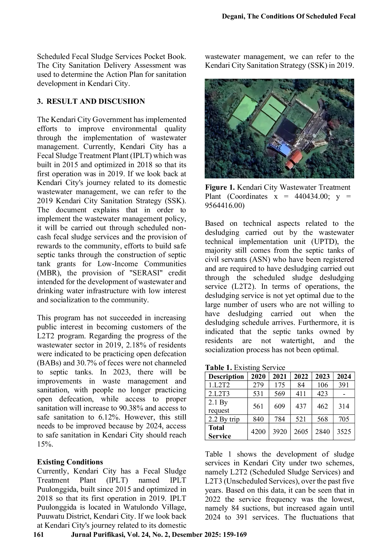 JURIS Kondisi Layanan Terjadwal Pengelolaan Lumpur Tinja Di Kota Kendari Sulawesi Tenggara