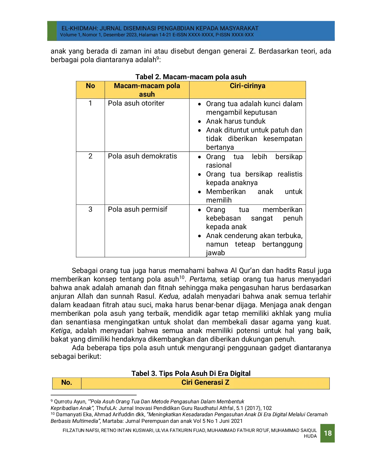 JURIS Pelatihan Peningkatan Pola Asuh Orang Tua Terhadap Anak Di Era Digital Di Mi Al Qur an Jabalkat