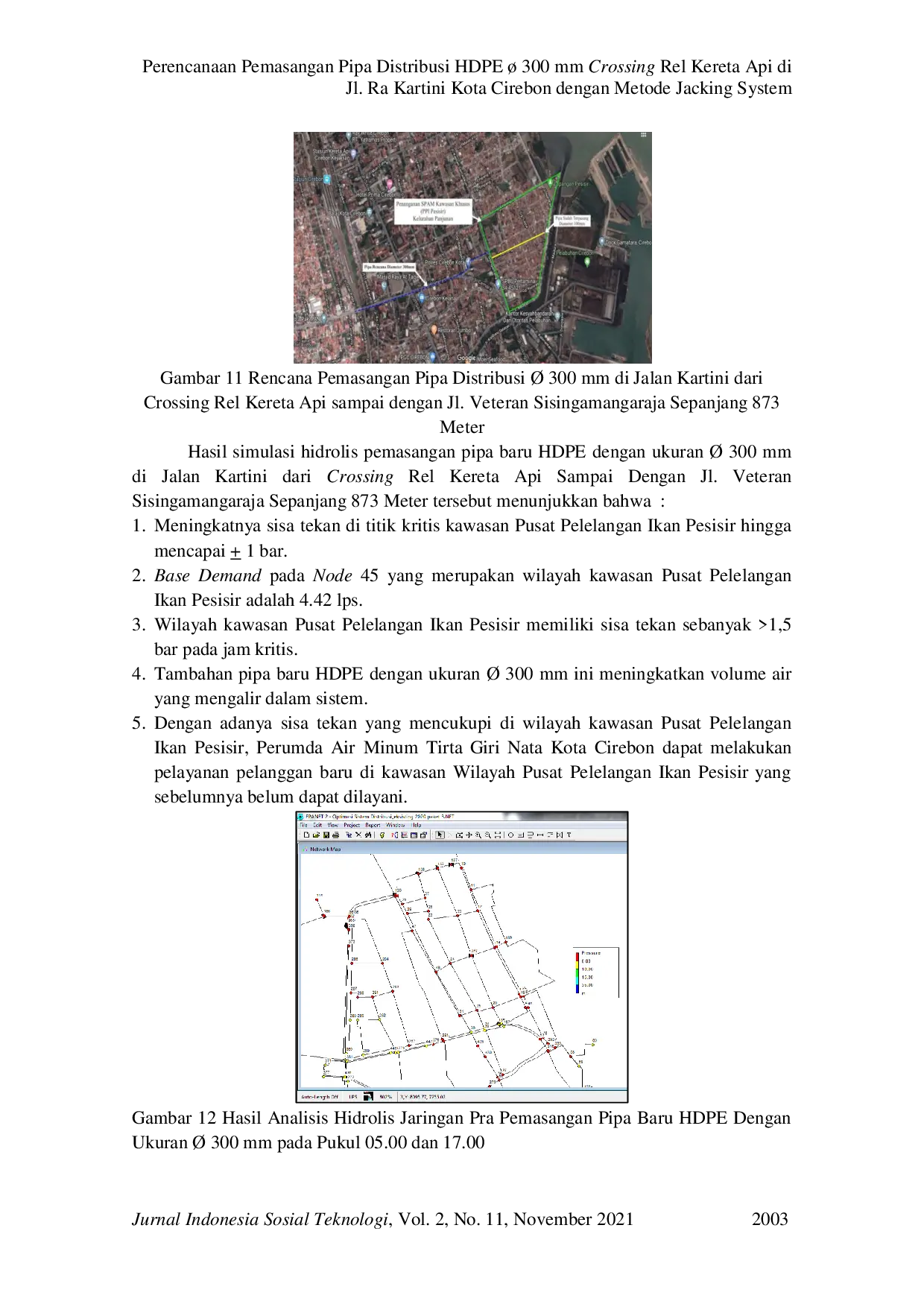 JURIS Perencanaan Pemasangan Pipa Distribusi HDPE 300 mm Crossing Rel Kereta Api di Jl Ra Kartini Kota Cirebon dengan Metode Jacking System