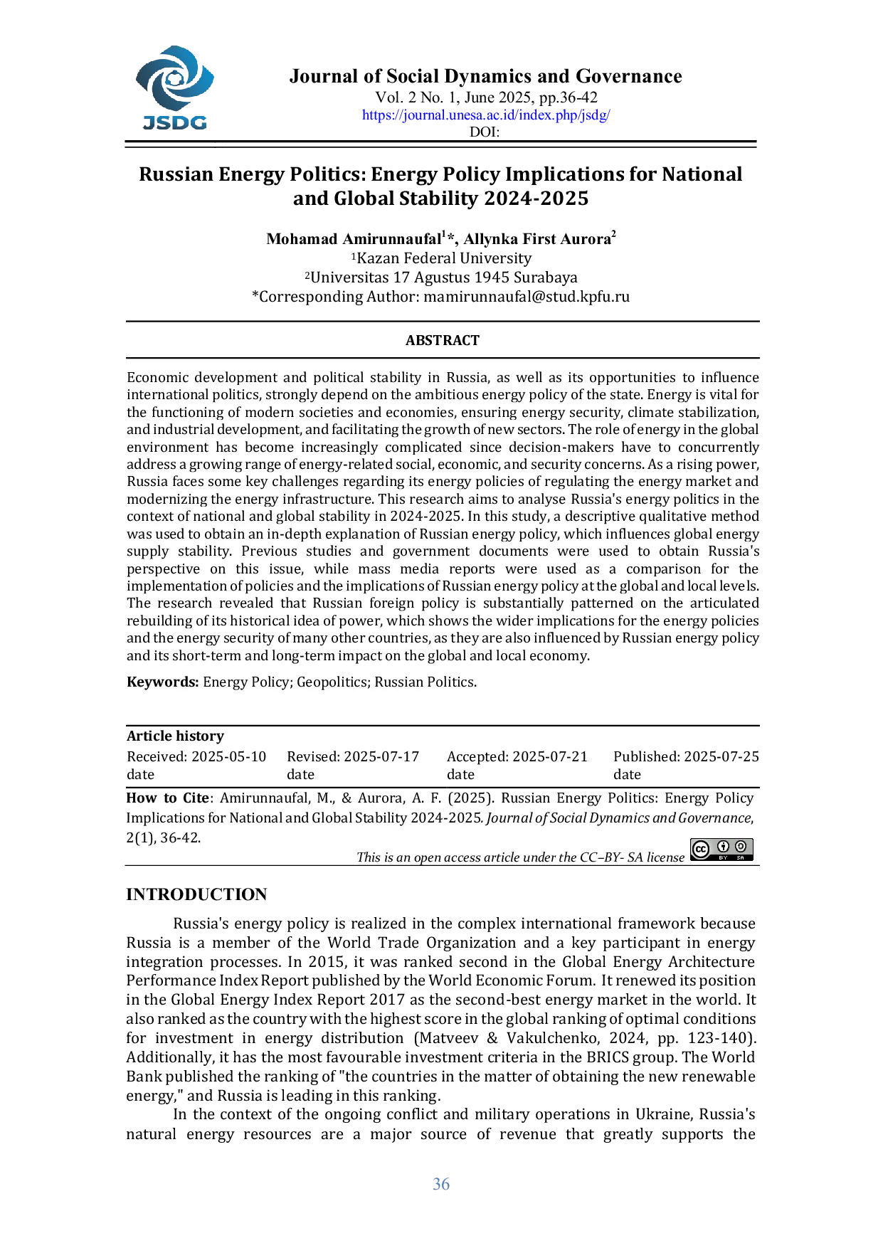 JURIS Russian Energy Politics Energy Policy Implications for National and Global Stability 2024 2025