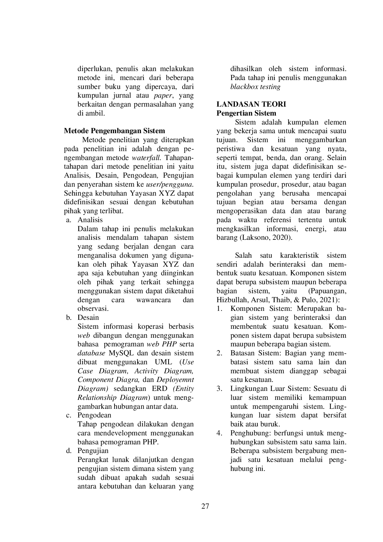 JURIS Perancangan Sistem Informasi Koperasi Pada Yayasan XYZ Berbasis Web