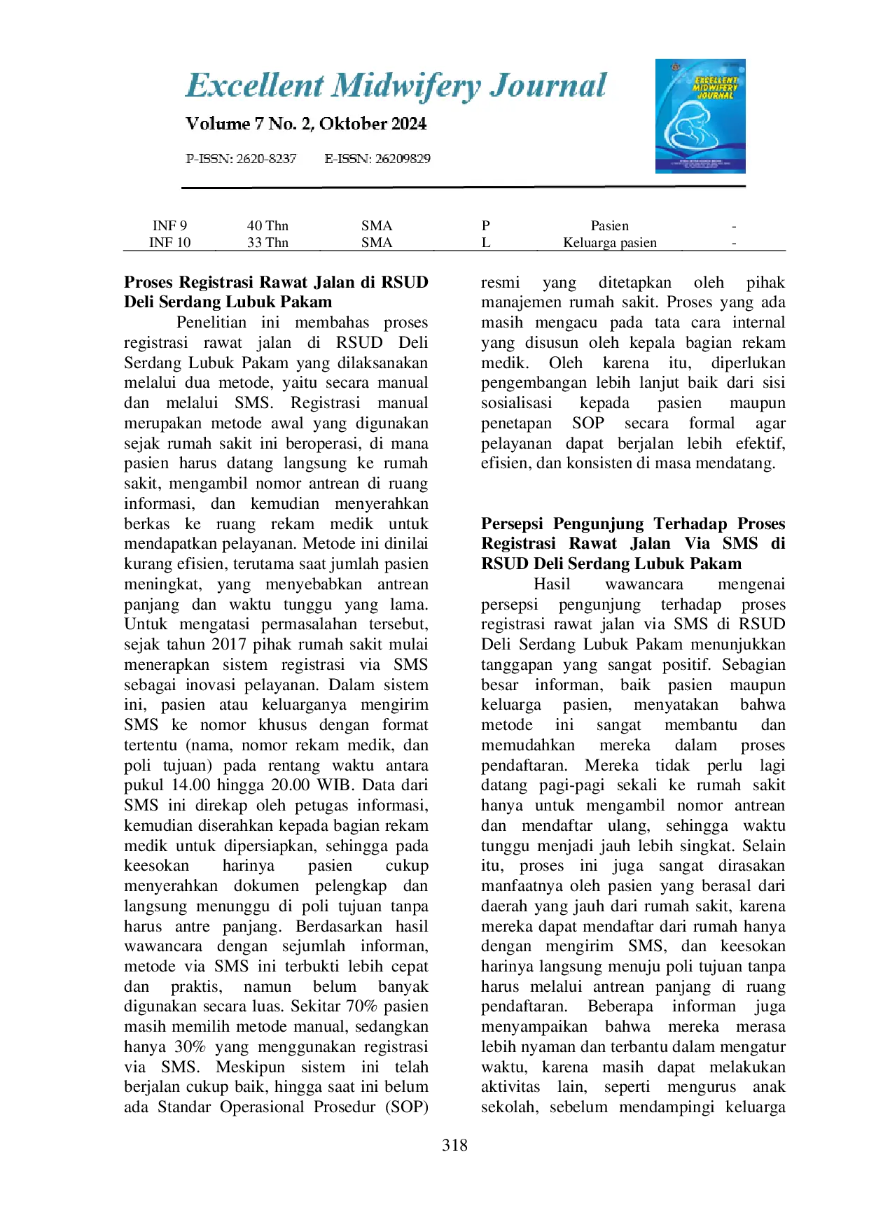 JURIS Proses Registrasi Rawat Jalan Via SMS Studi Kasus Pada Pasien Rawat Jalan RSUD Deli Serdang Lubuk Pakam
