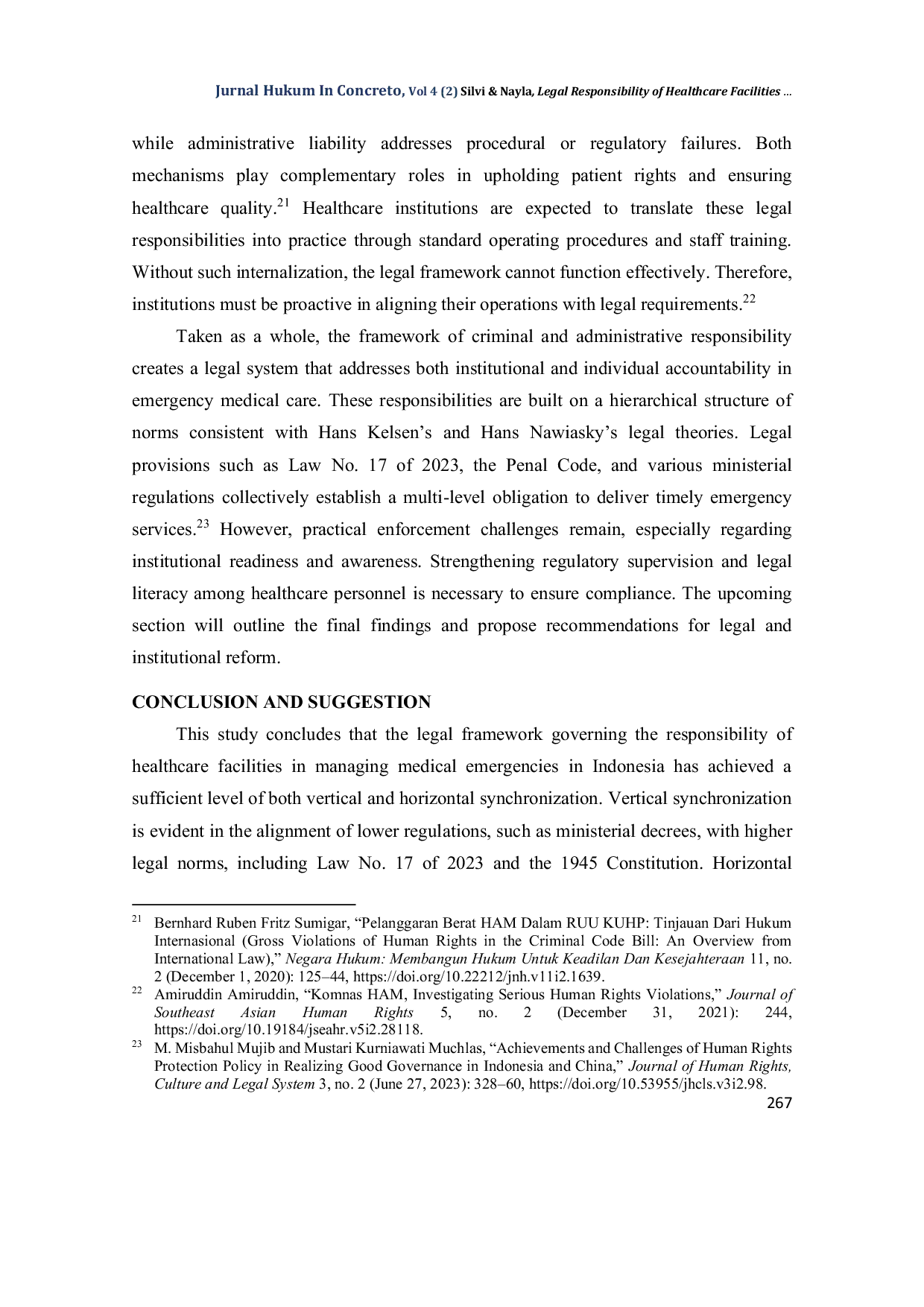 JURIS Legal Responsibility of Healthcare Facilities in the Management of Medical Emergencies