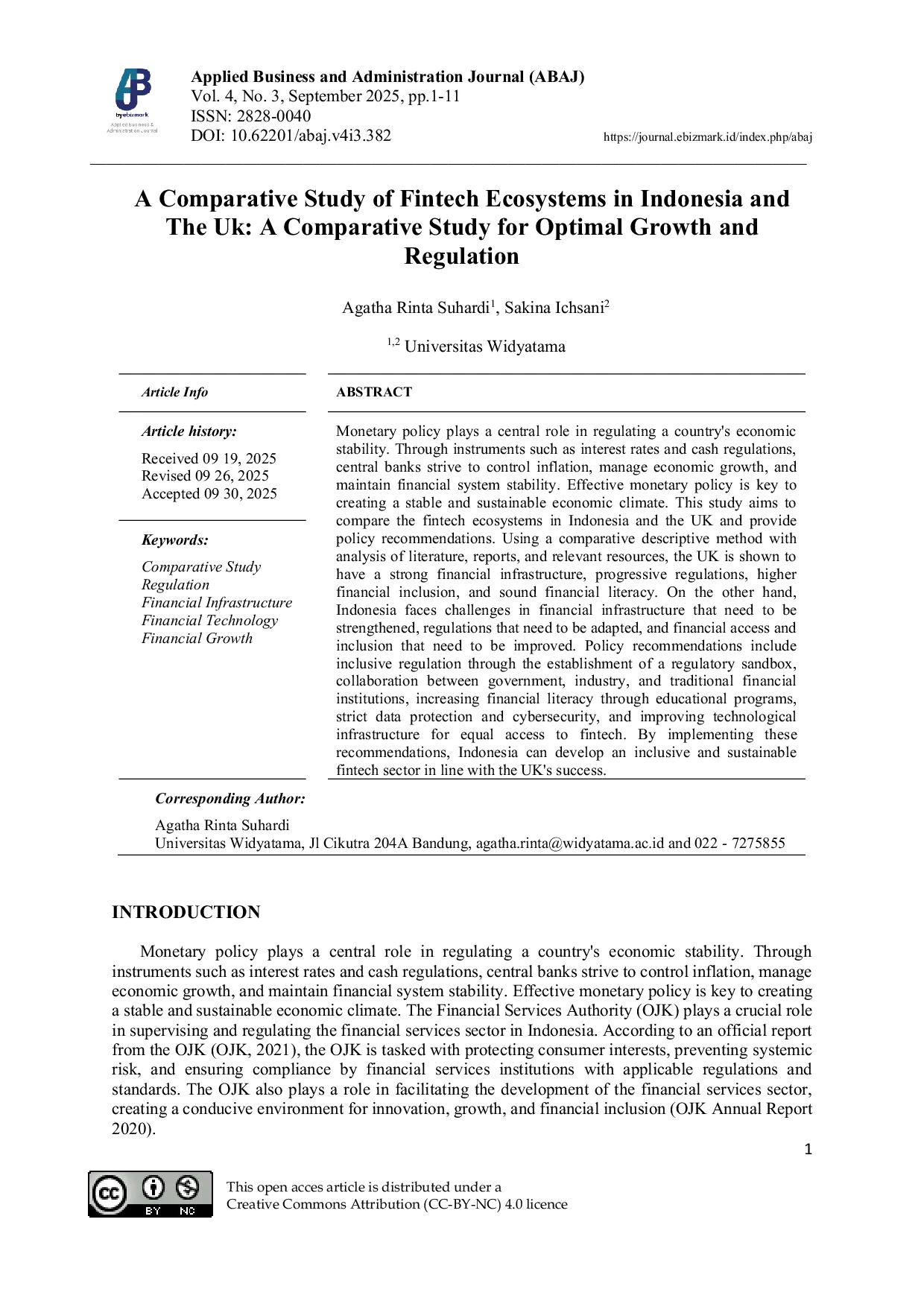JURIS A Comparative Study of Fintech Ecosystems in Indonesia and The Uk A Comparative Study for Optimal Growth and Regulation