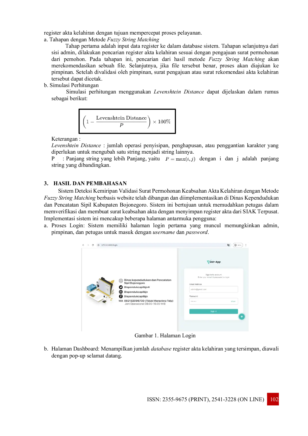 JURIS Sistem Deteksi Kemiripan Validasi Surat Permohonan Keabsahan Akta Dengan Metode Fuzzy String Matching