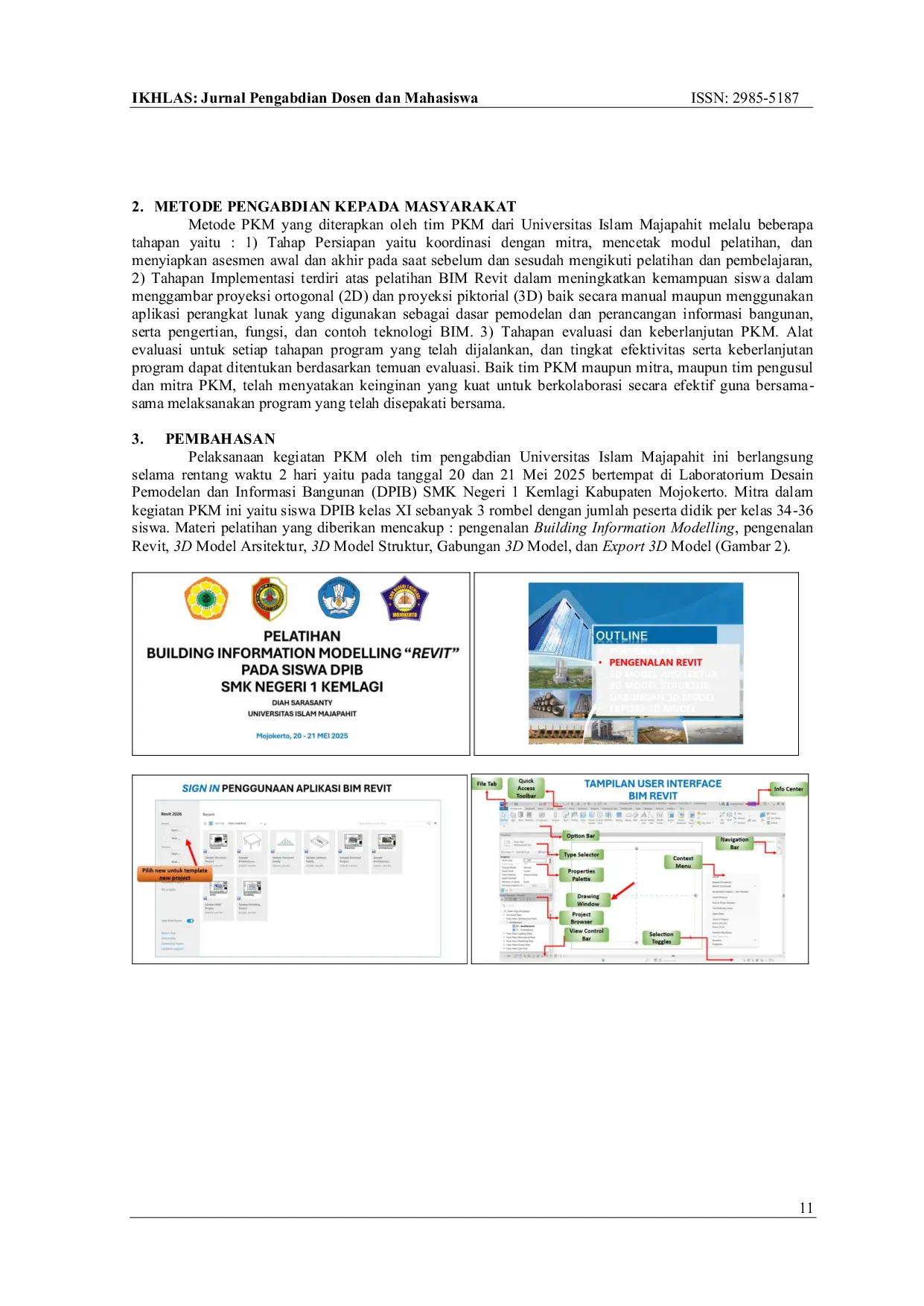 JURIS Peningkatan Keterampilan 3D Model Rumah Sederhana Tahan Gempa Berbasis Revit Pada Siswa SMK DPIB