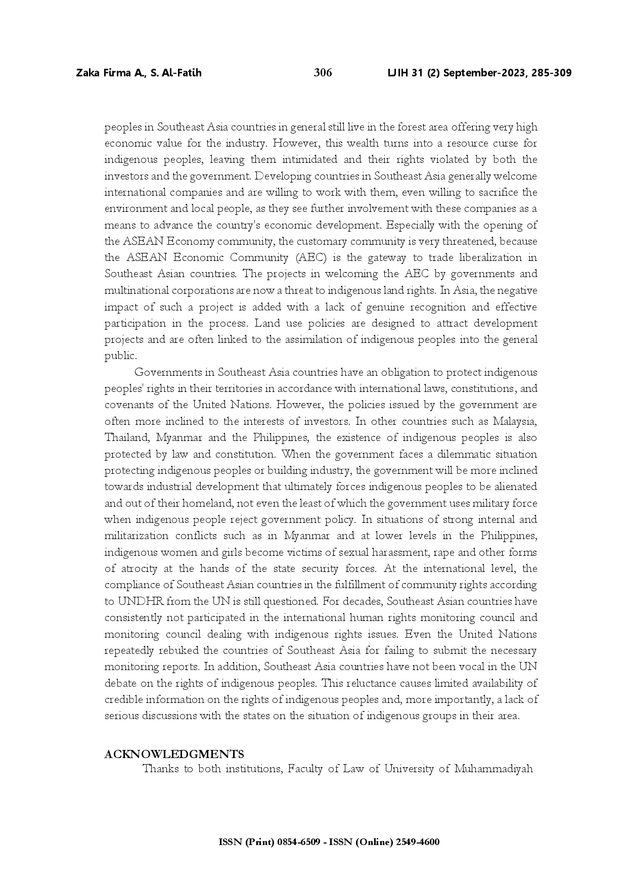 juris The legal protection system of indigenous peoples in Southeast Asia