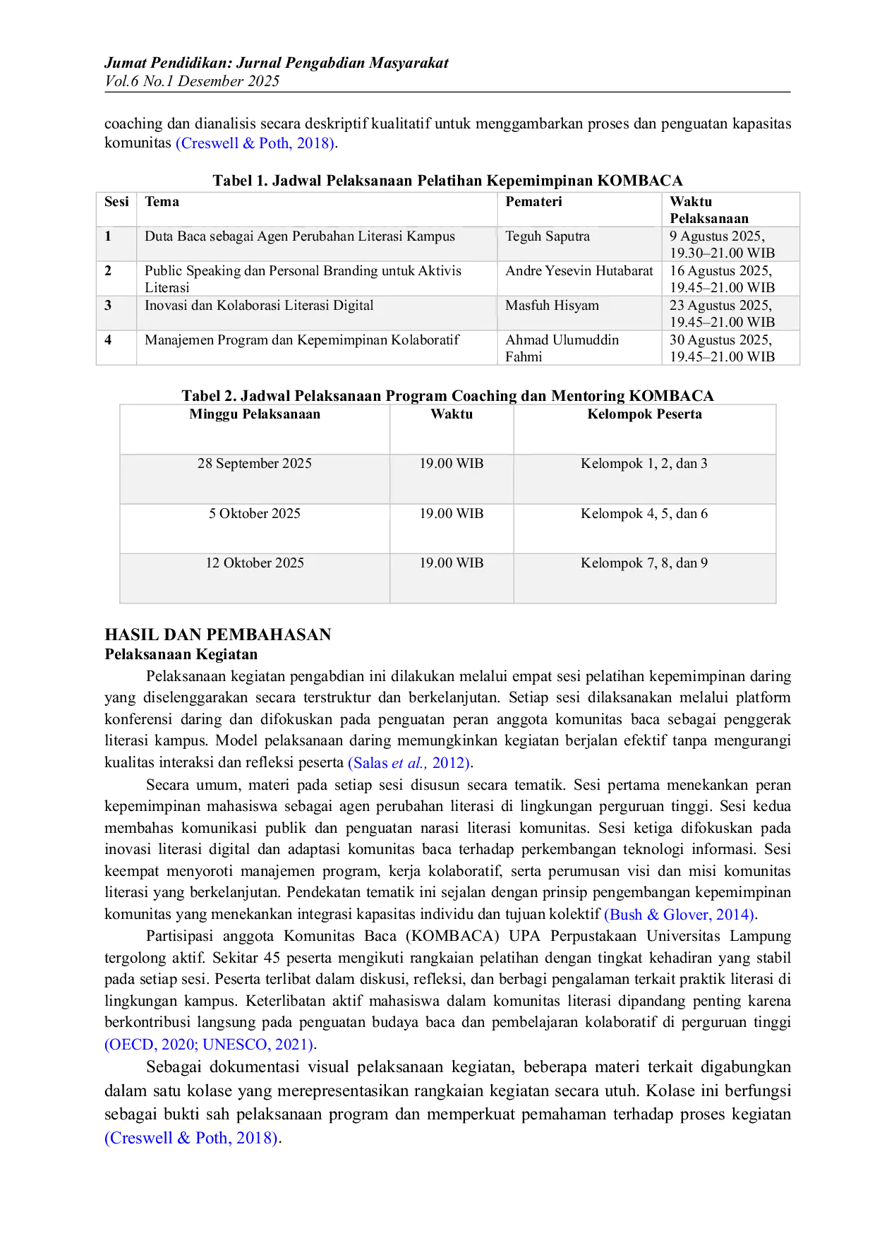 JURIS Penguatan Kepemimpinan Komunitas Baca Mahasiswa dalam Membangun Visi Literasi Perguruan Tinggi