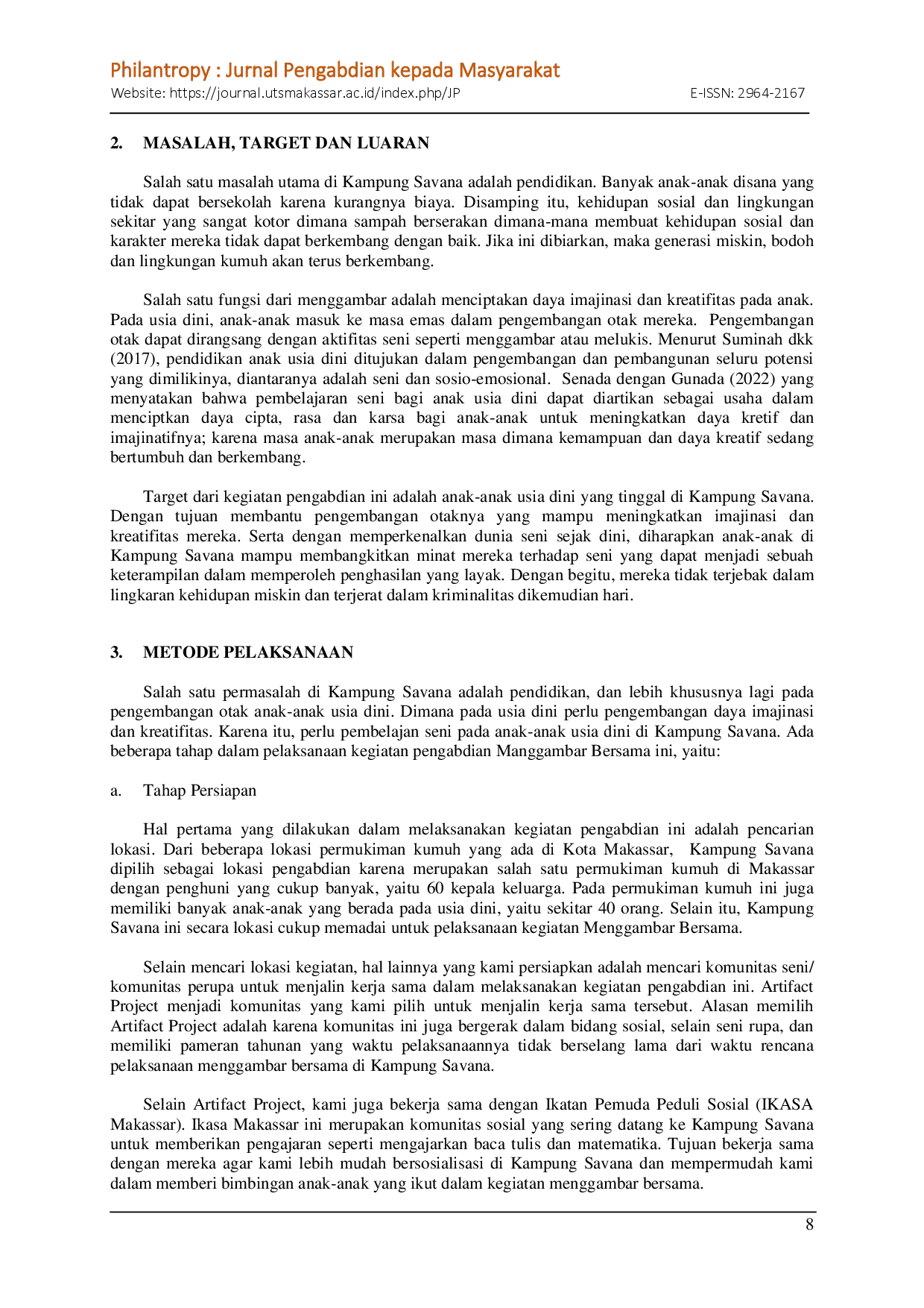 juris Menggambar Bersama di Kampung Savana