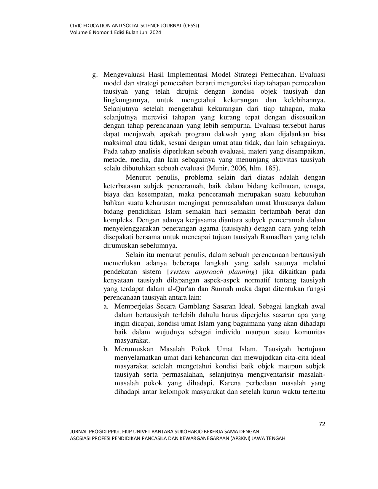 JURIS Penanaman Nilai Karakter Islami Melalui Kegiatan Tausyiah Ramadhan