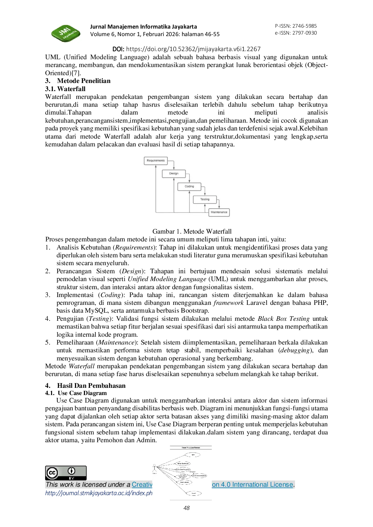 JURIS Sistem Informasi Pengajuan Bantuan Penyandang Disabilitas Berbasis Web Pada Dinas Sosial Kota Lhokseumawe