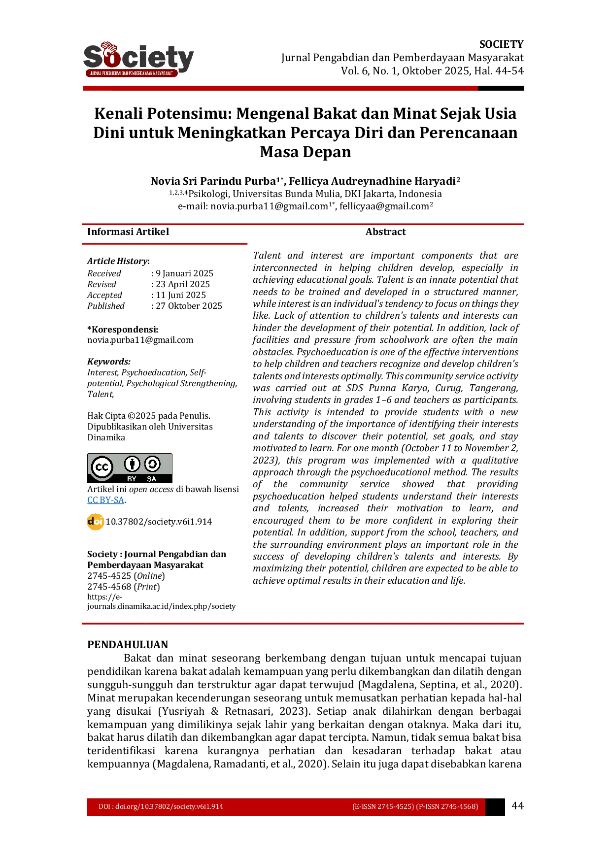 JURIS Kenali Potensimu Mengenal Bakat dan Minat Sejak Usia Dini untuk Meningkatkan Percaya Diri dan Perencanaan Masa Depan