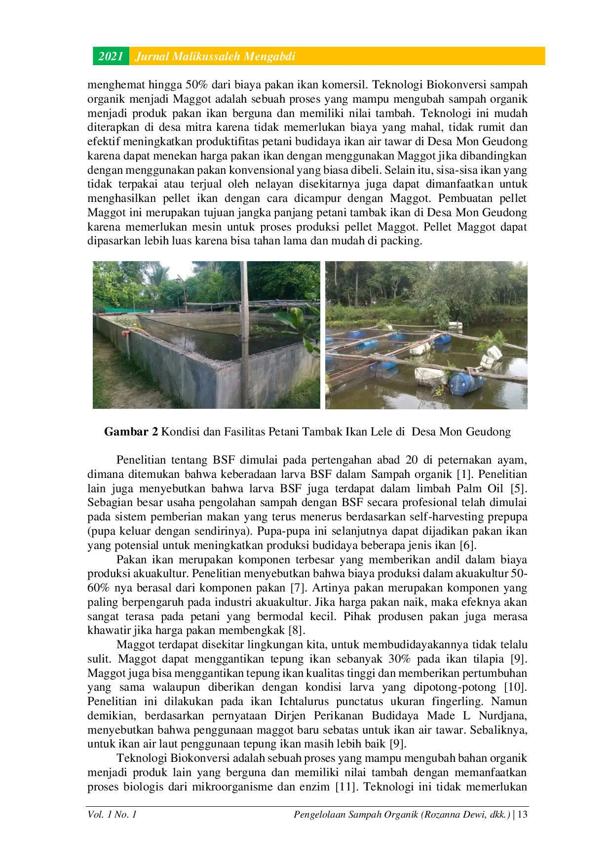 JURIS Pengelolaan Sampah Organik Untuk Produksi Maggot Sebagai Upaya Menekan Biaya Pakan Pada Petani Budidaya Ikan Air Tawar