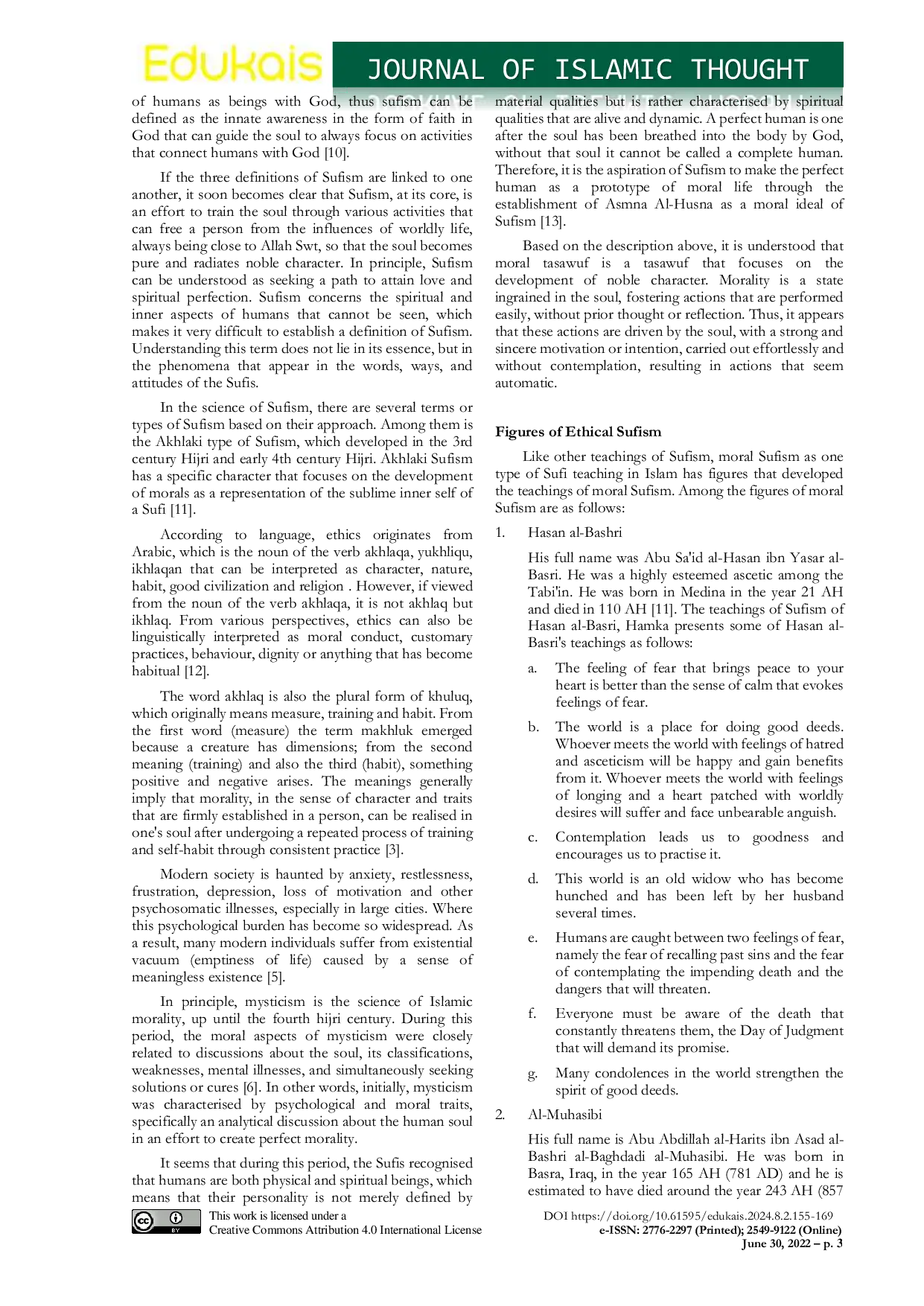 JURIS The Relevance of The Concept of Moral Sufism In Islam to Islamic Education Practice