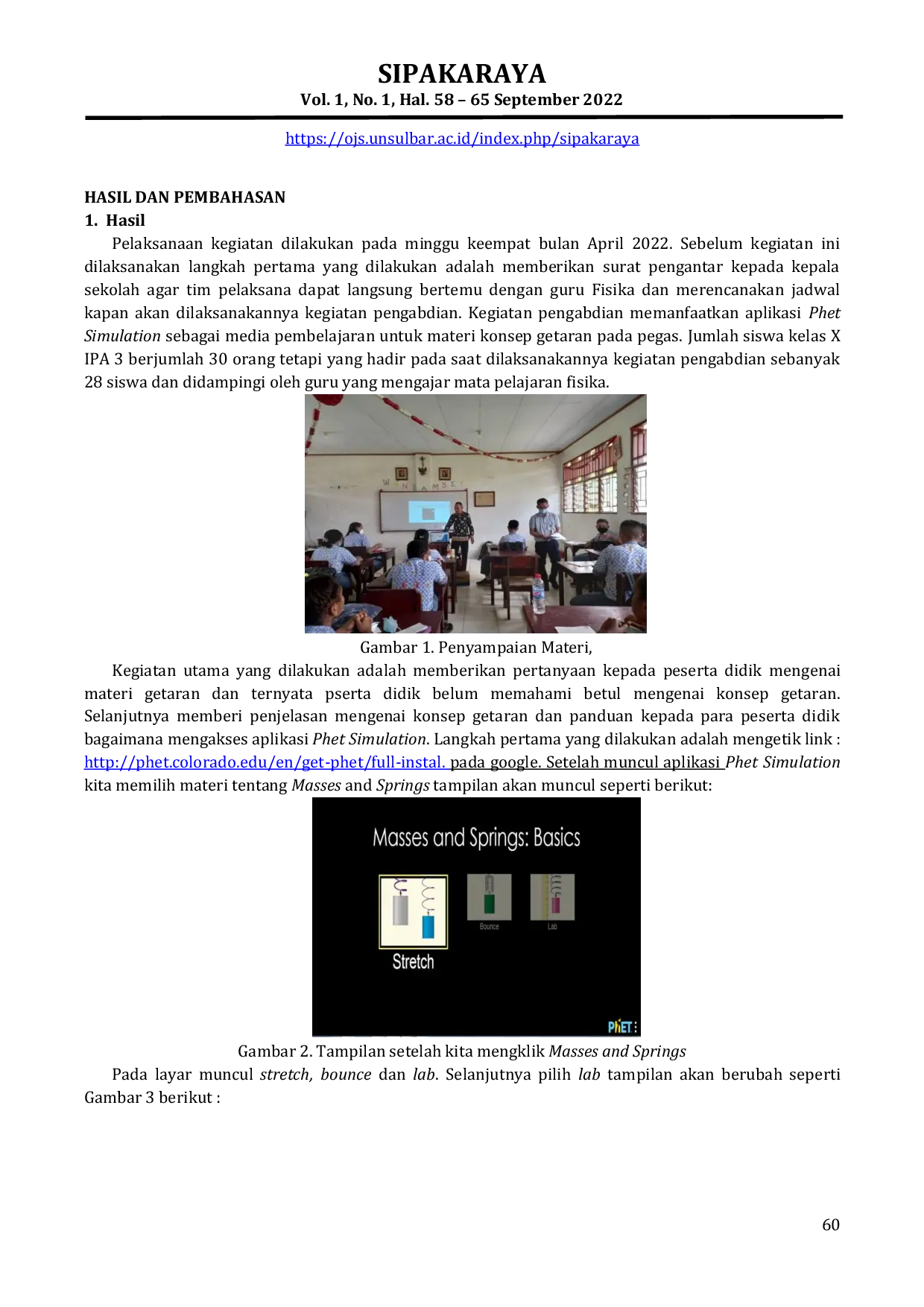 JURIS Pengenalan Aplikasi Phet Simulation Sebagai Media Pembelajaran Untuk Materi Konsep Getaran di SMA Teruna Bakti Waena Jayapura