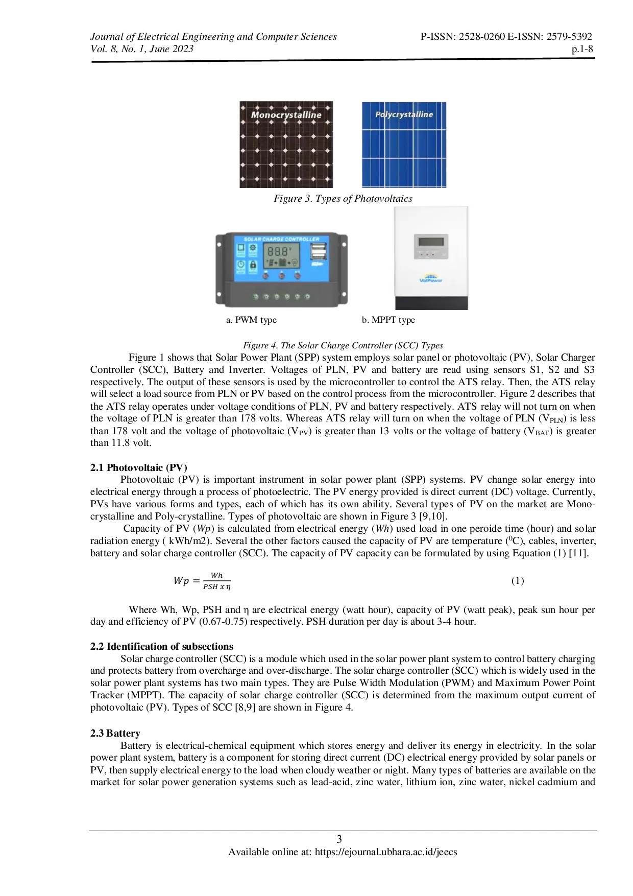 JURIS Prototype of Automatic Transfer Switch ATS for Solar Power Plant Based on Arduino Uno