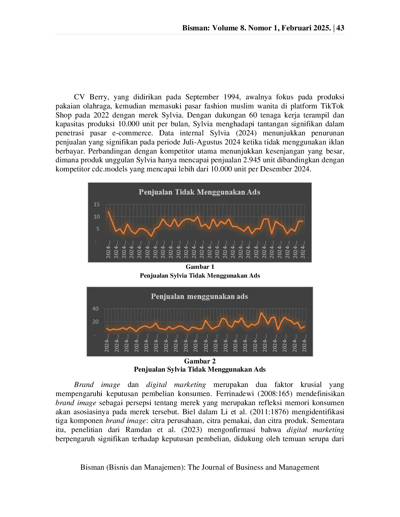 JURIS Pengaruh Brand Image Dan Digital Marketing Terhadap Keputusan Pembelian Pada Produk Pakaian Merek Sylvia di Marketplace Tiktok Shop