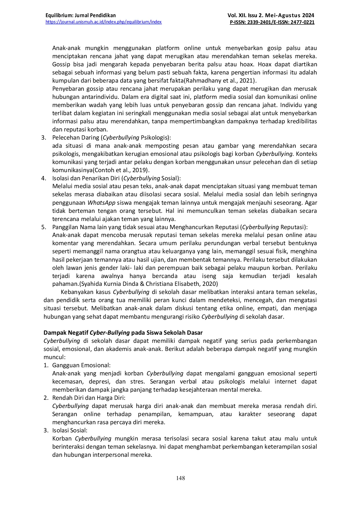 JURIS Peran Guru Kelas dan Orangtua dalam Mencegah Cyberbullying di Sekolah Dasar