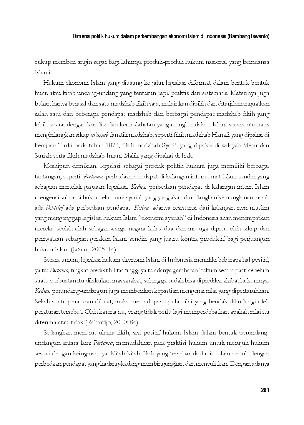 juris Dimensi politik hukum dalam perkembangan ekonomi Islam di Indonesia