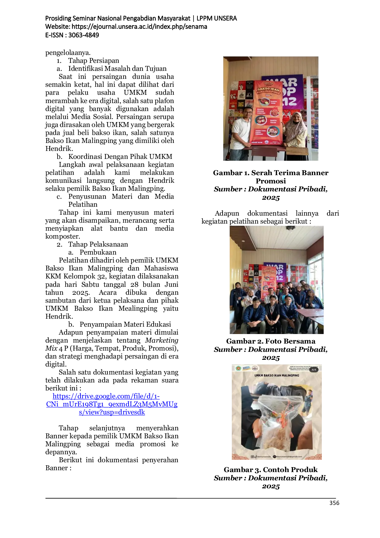 JURIS Marketing Mix Harga Tempat Produk Promosi Pada Bakso Ikan Malingping