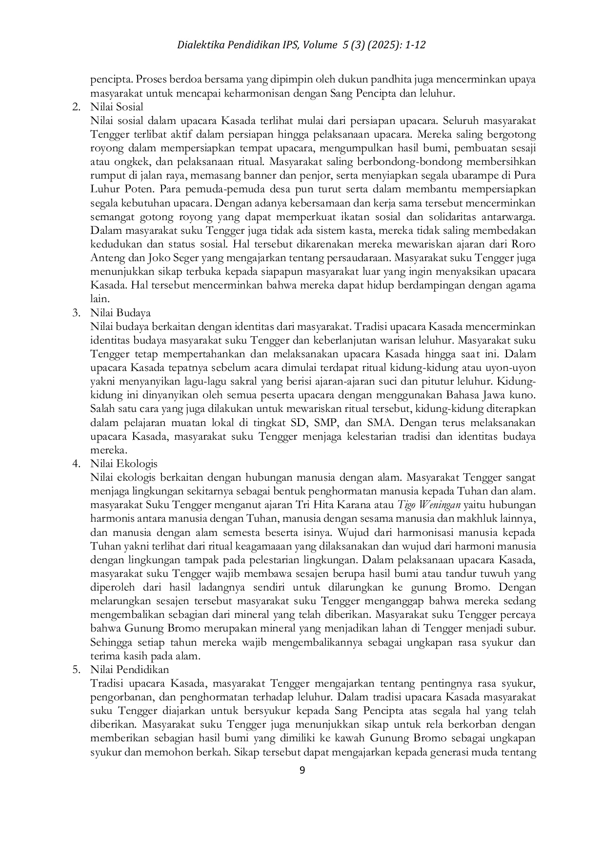 JURIS Nilai Nilai Kearifan Lokal Pada Tradisi Upacara Kasada Sebagai Sumber Pembelajaran IPS