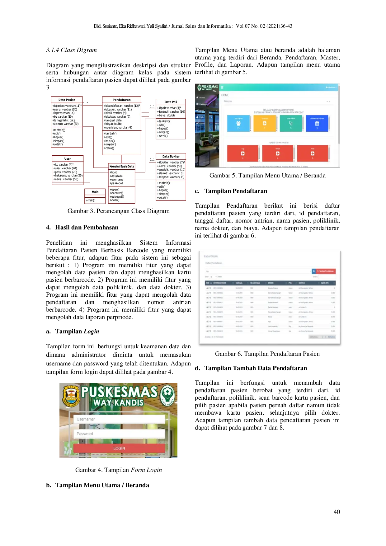 JURIS Pemanfaatan Barcode Scanner Pendaftaran Pasien Pada Puskesmas Rawat Inap Way Kandis