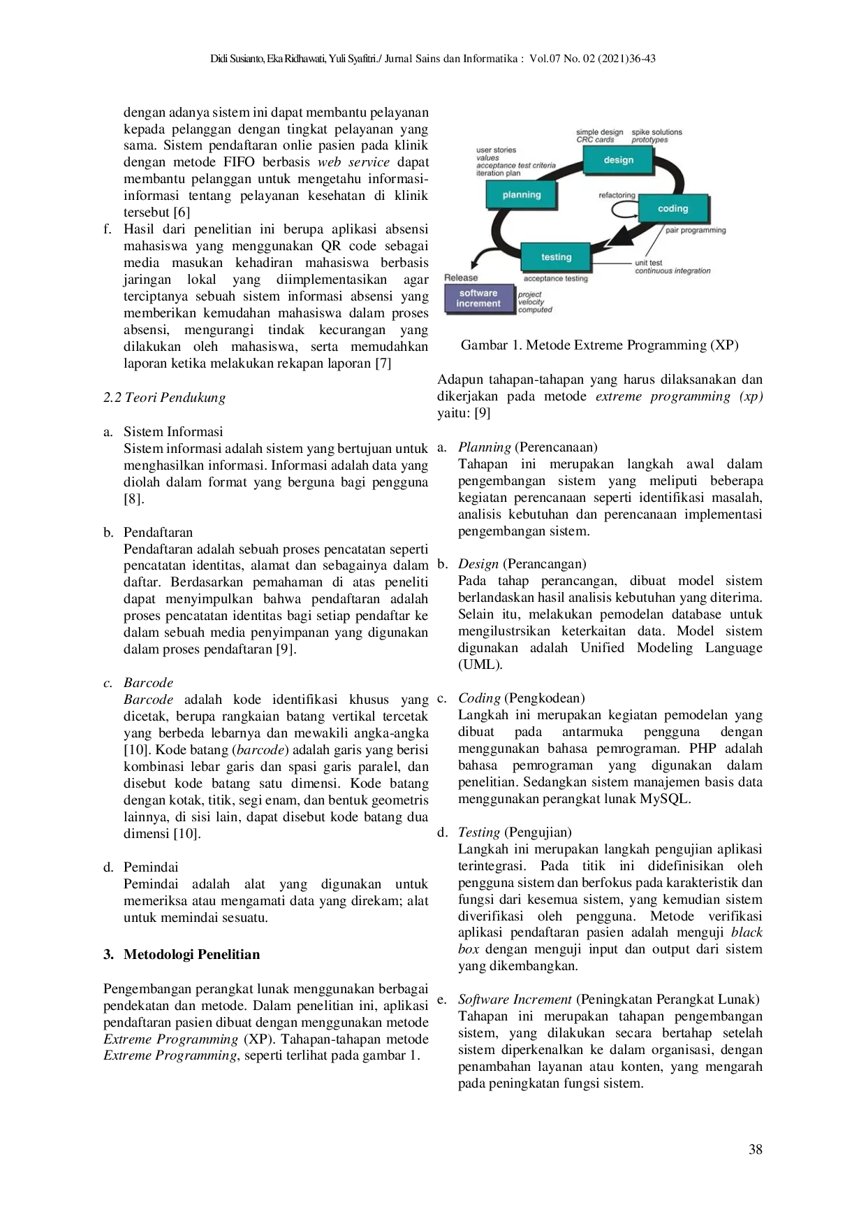 JURIS Pemanfaatan Barcode Scanner Pendaftaran Pasien Pada Puskesmas Rawat Inap Way Kandis