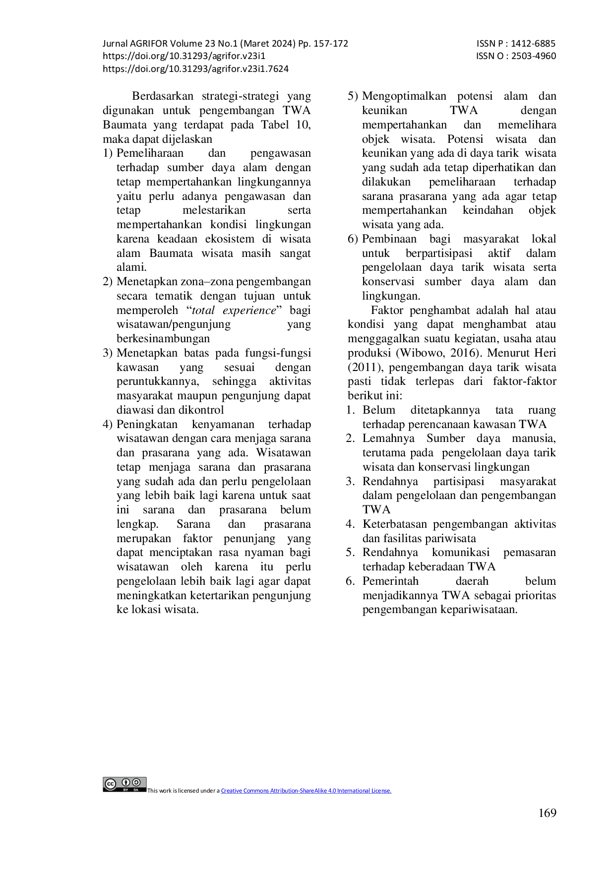 JURIS Strategi Pengembangan Jasa Lingkungan Ekowisata Di Wilayah Semi Arid Nusa Tenggara Timur