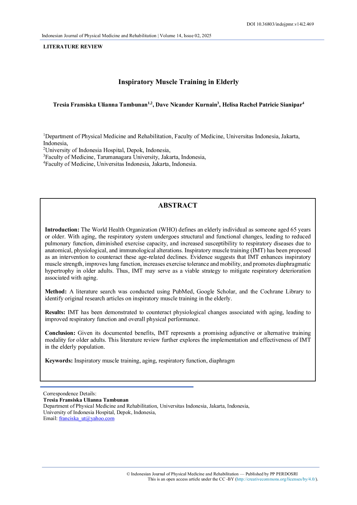 JURIS Inspiratory Muscle Training In Elderly