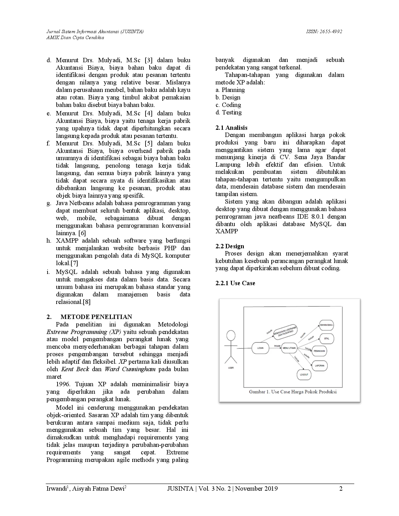 JURIS Sistem Informasi Akuntansi Perhitungan Harga Pokok Produksi Pada Cv Sena Jaya Bandar Lampung