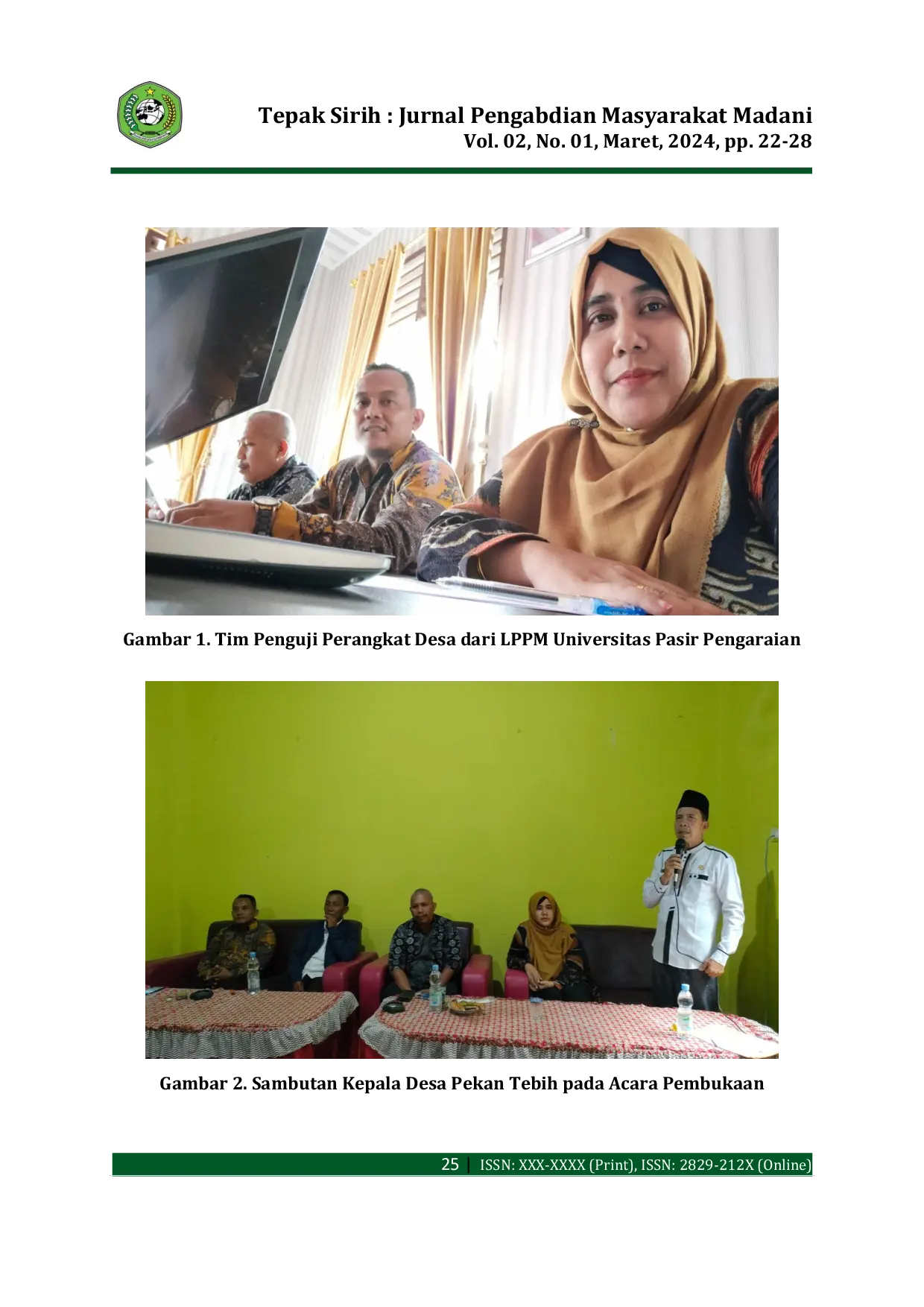 JURIS Tim Penguji Penjaringan Dan Penyaringan Perangkat Desa Pekan Tebih Kecamatan Kepenuhan Hulu Kabupaten Rokan Hulu