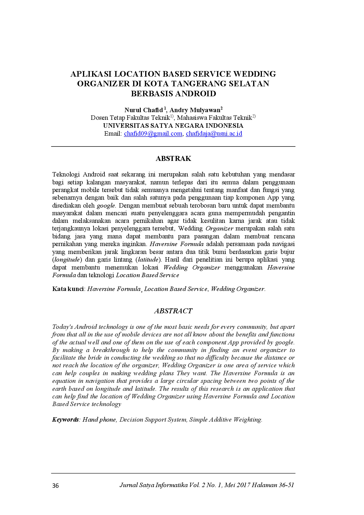 juris Aplikasi Location Based Service Wedding Organizer Di Kota Tangerang Selatan Berbasis Android