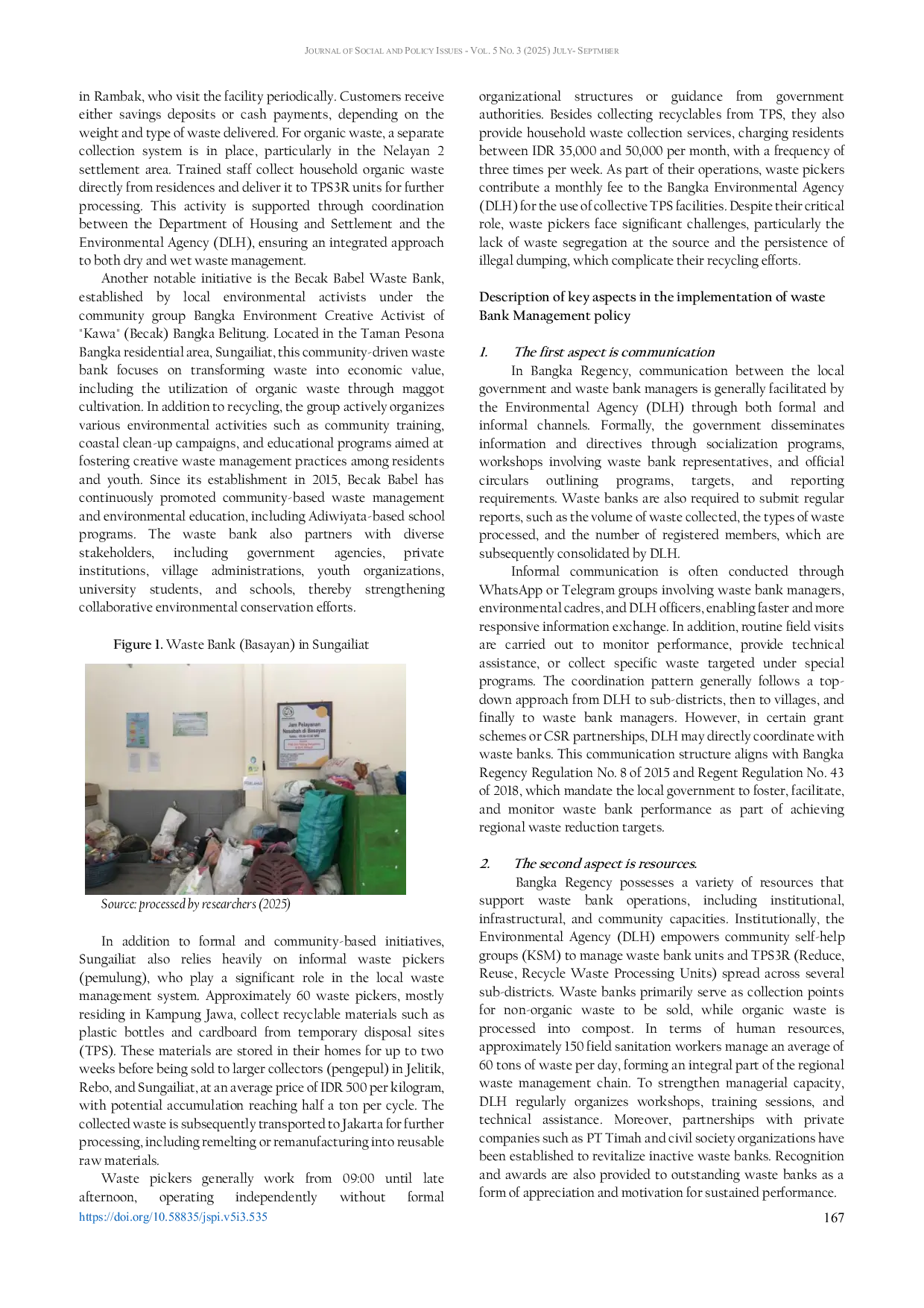 JURIS Optimizing Waste Banks for Effective Implementation of Waste Management Policy in Sungailiat City