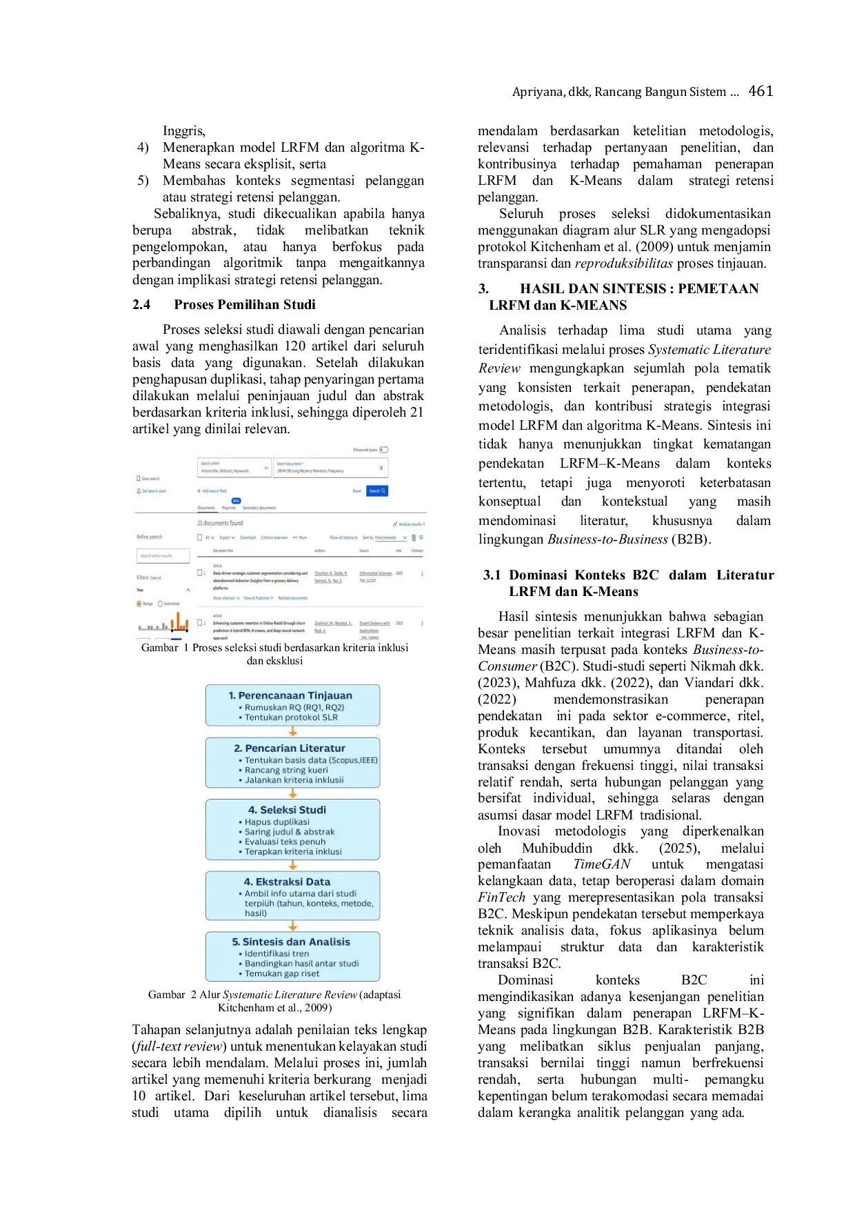JURIS Systematic Literature Review SLR Model LRFM dan Pengelompokan K Means untuk Strategi Retensi Pelanggan B2B