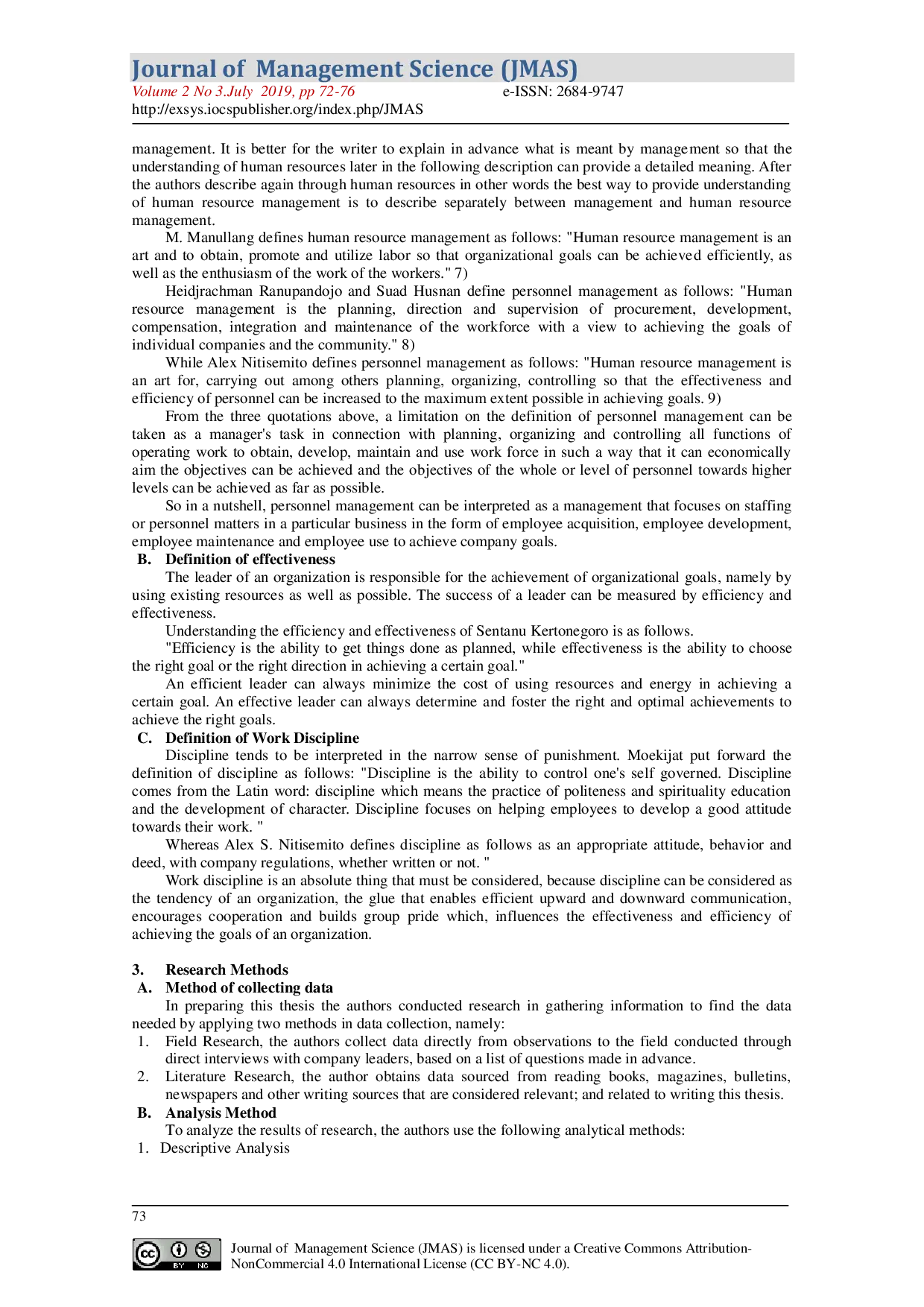 JURIS Factors That Affect Employee Effectiveness and Efficiency at Pt Bandar Sumatra Indonesia