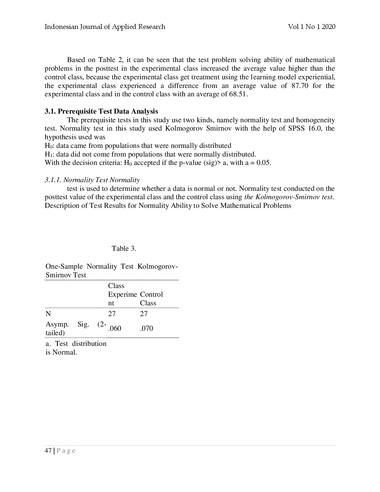 juris The Effect of Experiential Learning Model in Elementary School