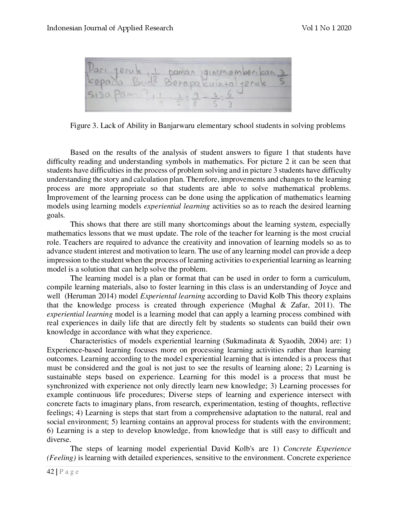 juris The Effect of Experiential Learning Model in Elementary School